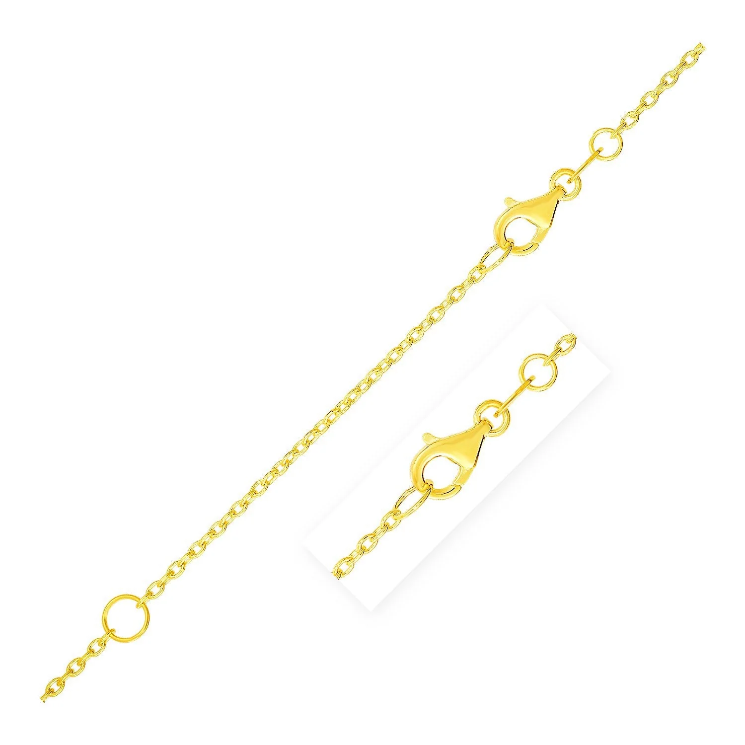 Extendable Cable Chain in 14k Yellow Gold (1.5mm) - Image 3