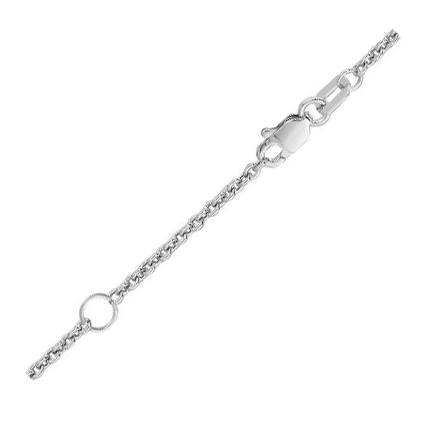 Extendable Cable Chain in 18k White Gold (1.80 mm) - Image 2