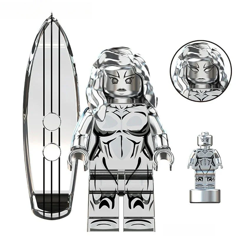 Fantastic Four First Steps Silver Surfer Shalla- Bal Lego Minifigures Custom Toys 2