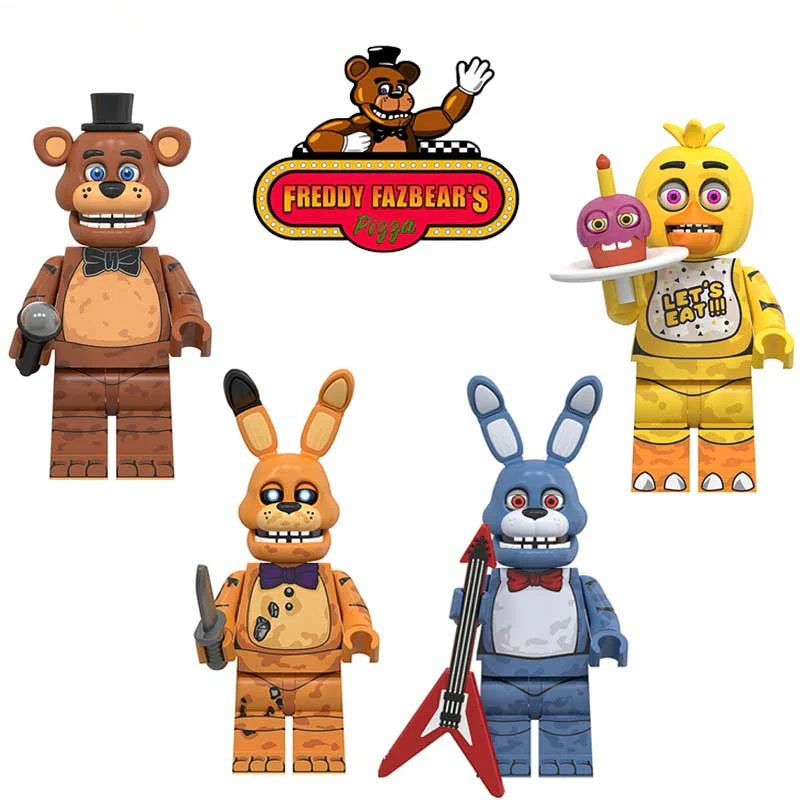 Five Nights At Freddys set of 4 Lego Minifigures custom toys 2