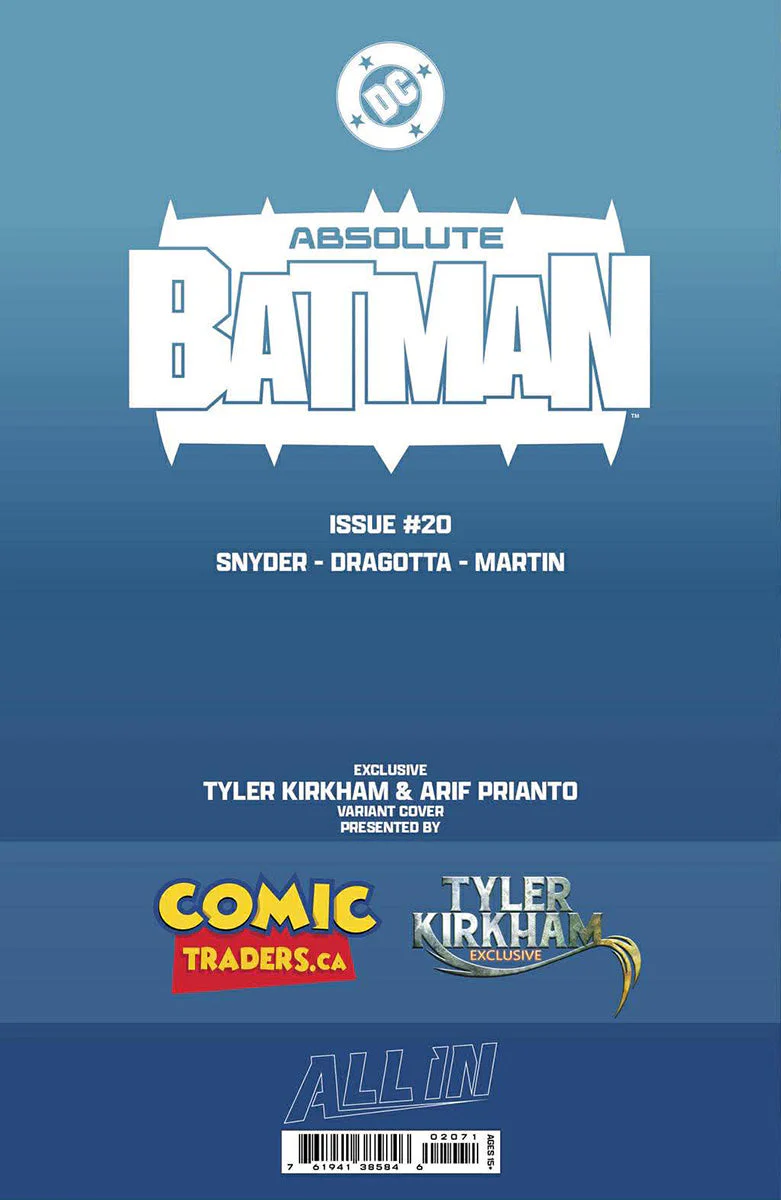 [FOIL] ABSOLUTE BATMAN #20 TYLER KIRKHAM EXCLUSIVE VIRGIN VAR (05/13/2026) - Image 3