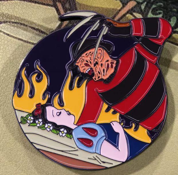Freddy Krueger Snow White mashup Enamel Pins small, durable, high quality accessories - Image 2