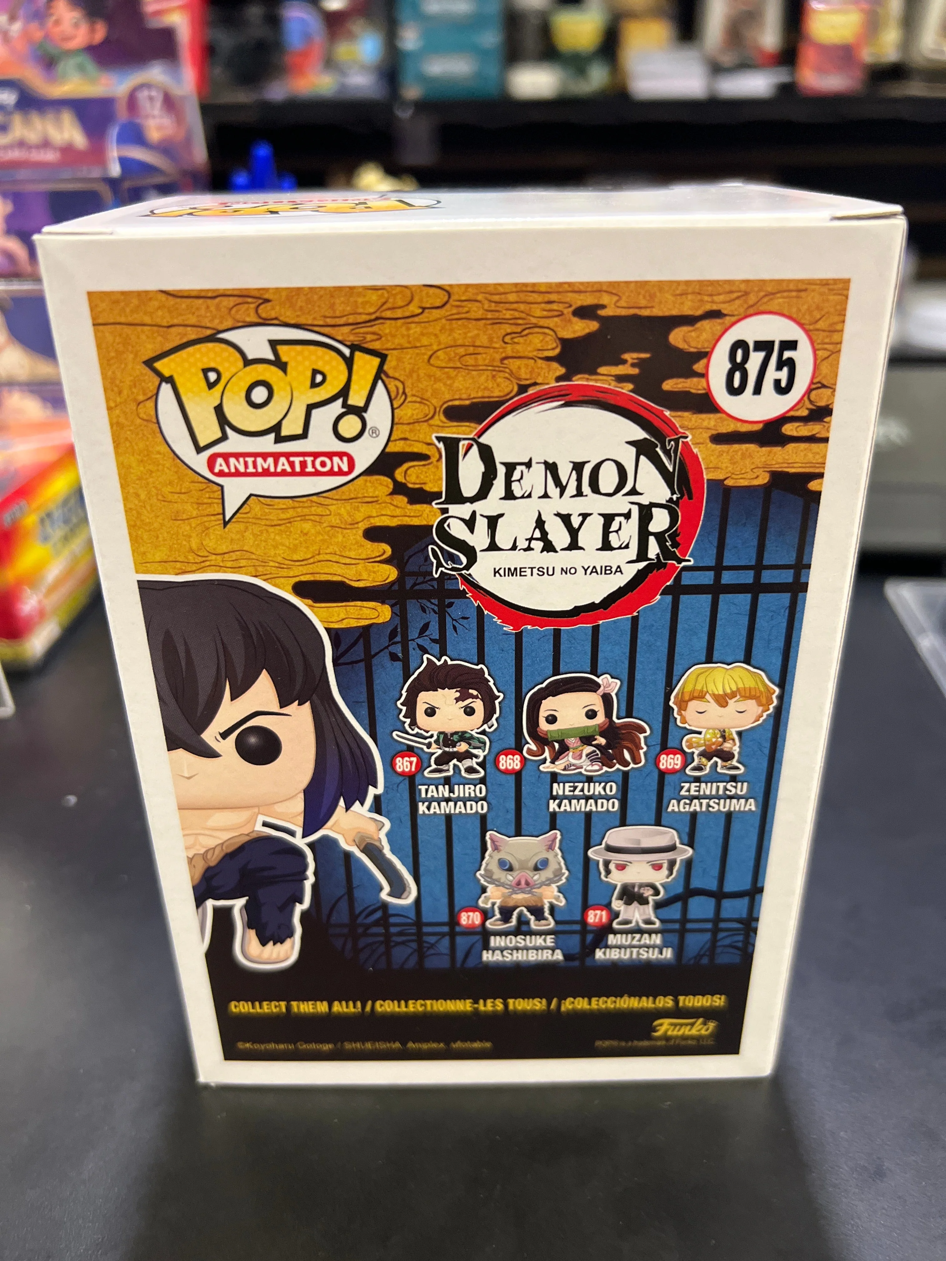 Funko POP! Inosuke Hashibira #875 Flocked Chase - Signed - In Case - Image 3