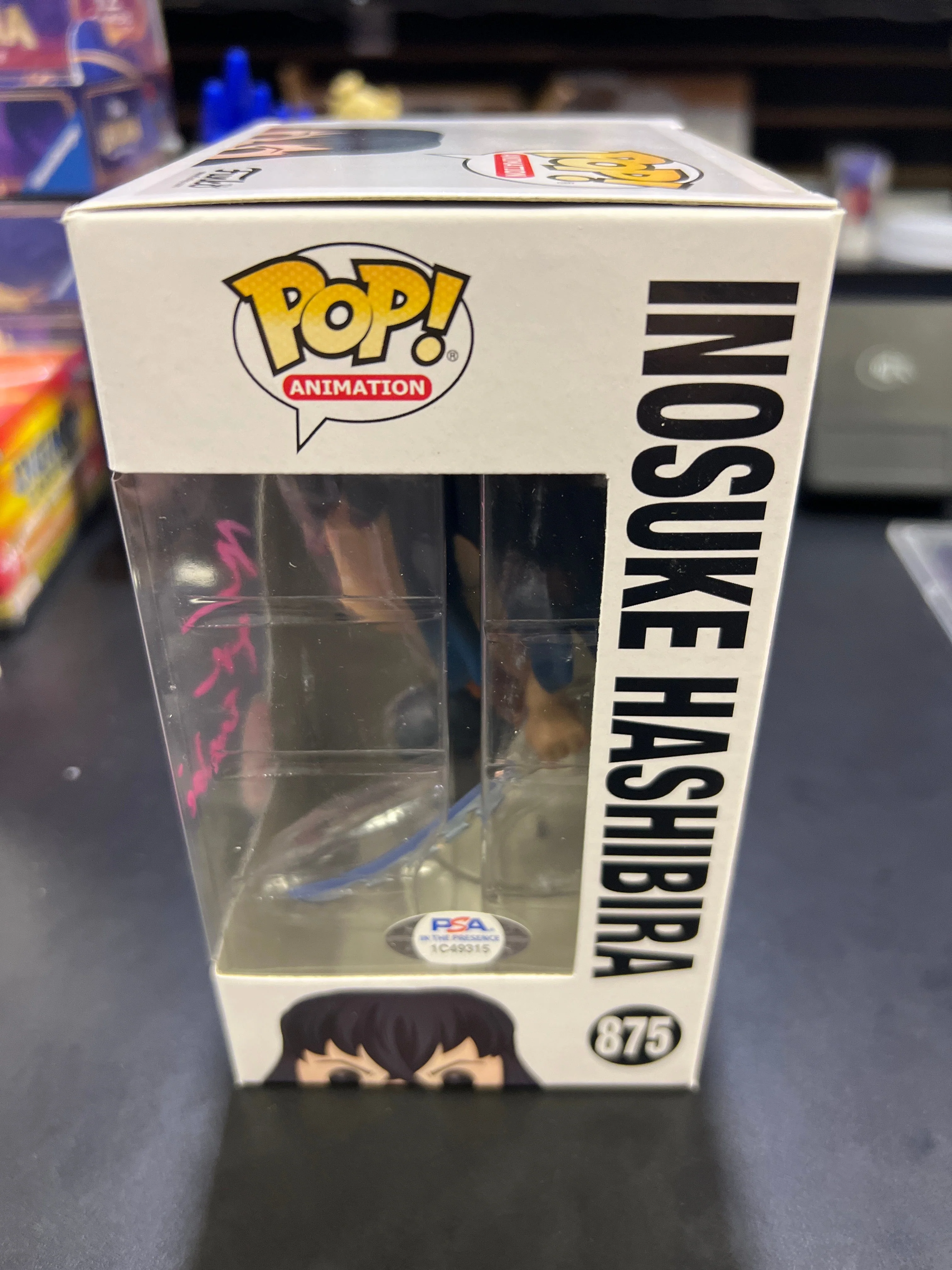 Funko POP! Inosuke Hashibira #875 Flocked Chase - Signed - In Case - Image 4