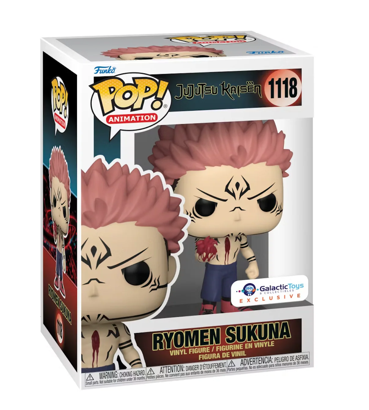 Galactic Toys Exclusive Funko Pop! Animation: JJK- Sukuna w/ Heart Common Pop Vinyl - Image 2