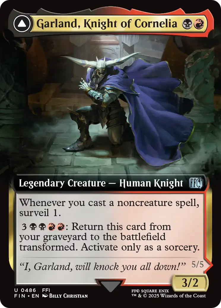 Garland, Knight of Cornelia (Extended Art) (FIN-486) - FINAL FANTASY: (Extended Art) Foil - Image 4