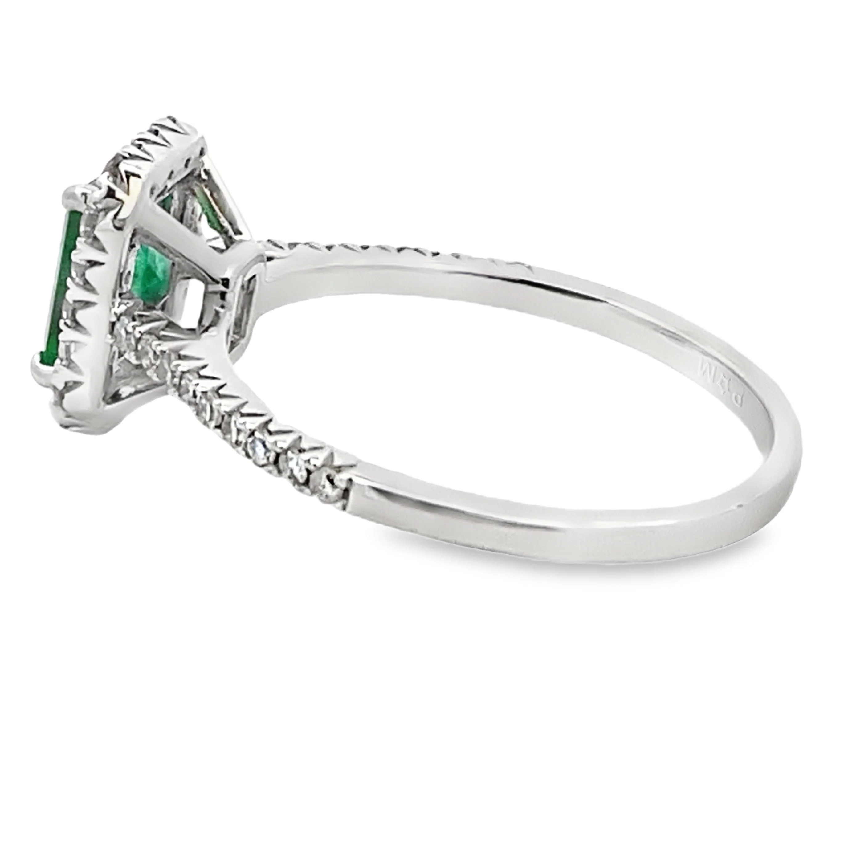 Genuine 1.26ct Emerald Diamond Ring 10KT White Gold - Image 2