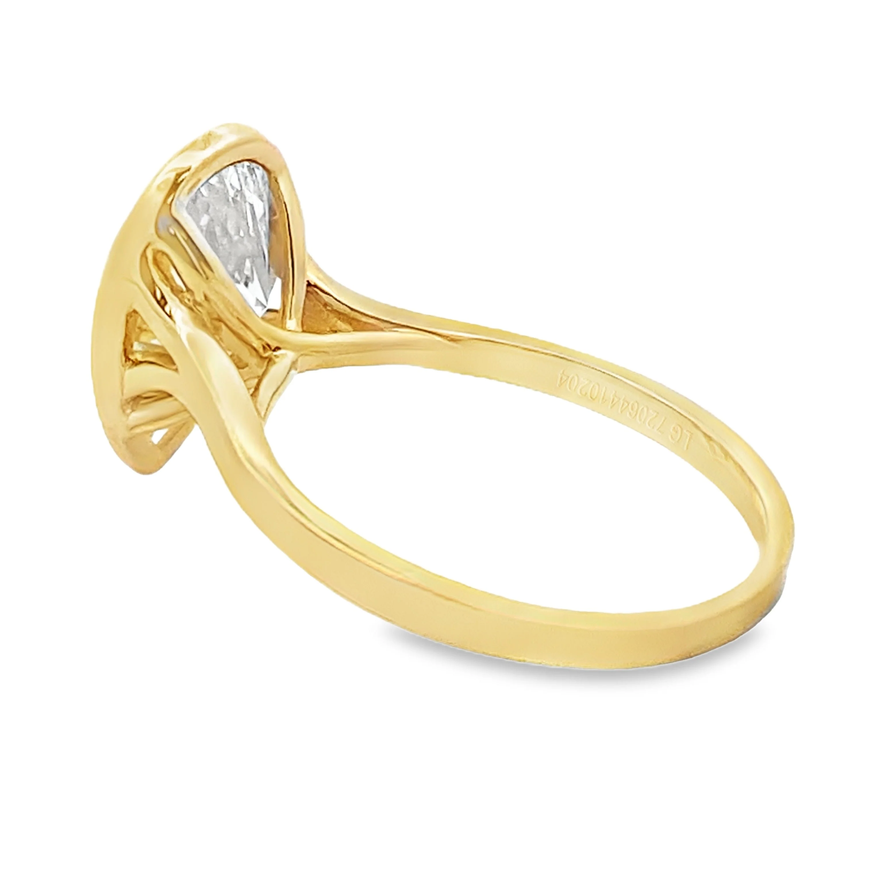 Genuine 3.00ct Lab Grown Diamond 14KT Yellow Gold - Image 2