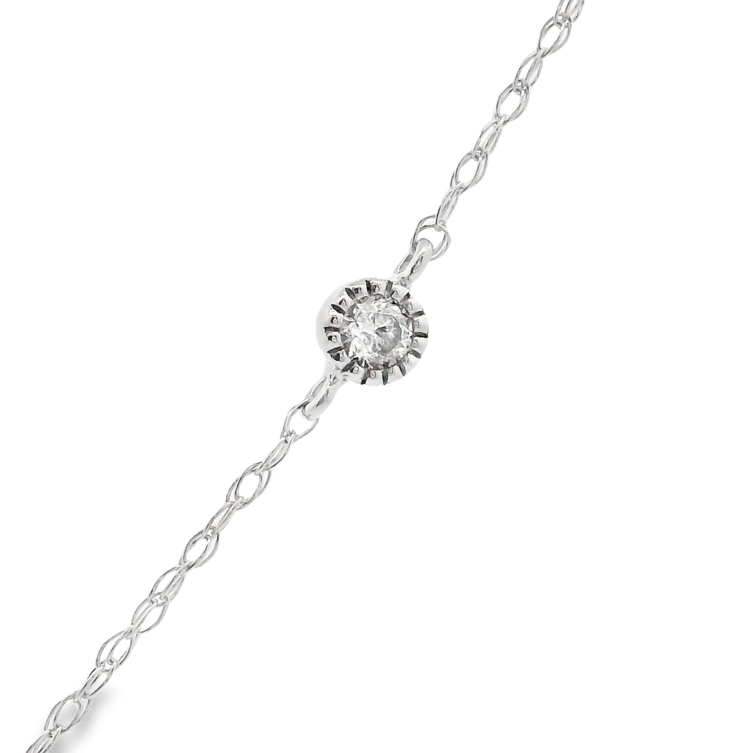 Genuine .32ct Diamond Fashion Pendants 14KT White Gold - Image 3