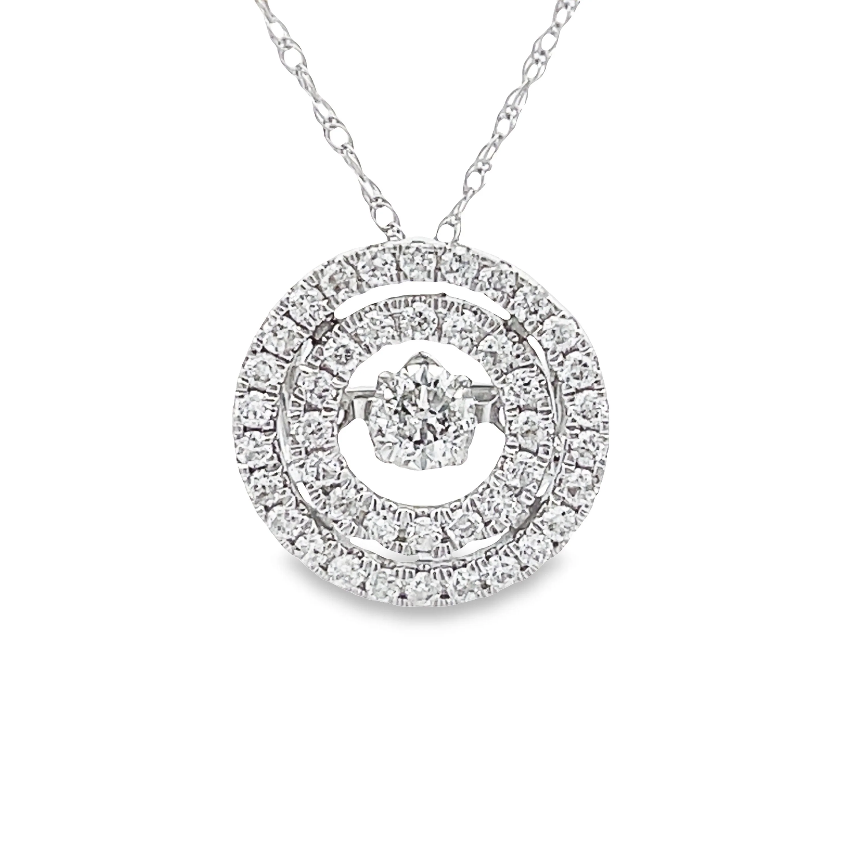 Genuine .50ct Diamond Fashion Pendants 10KT White Gold - Image 3