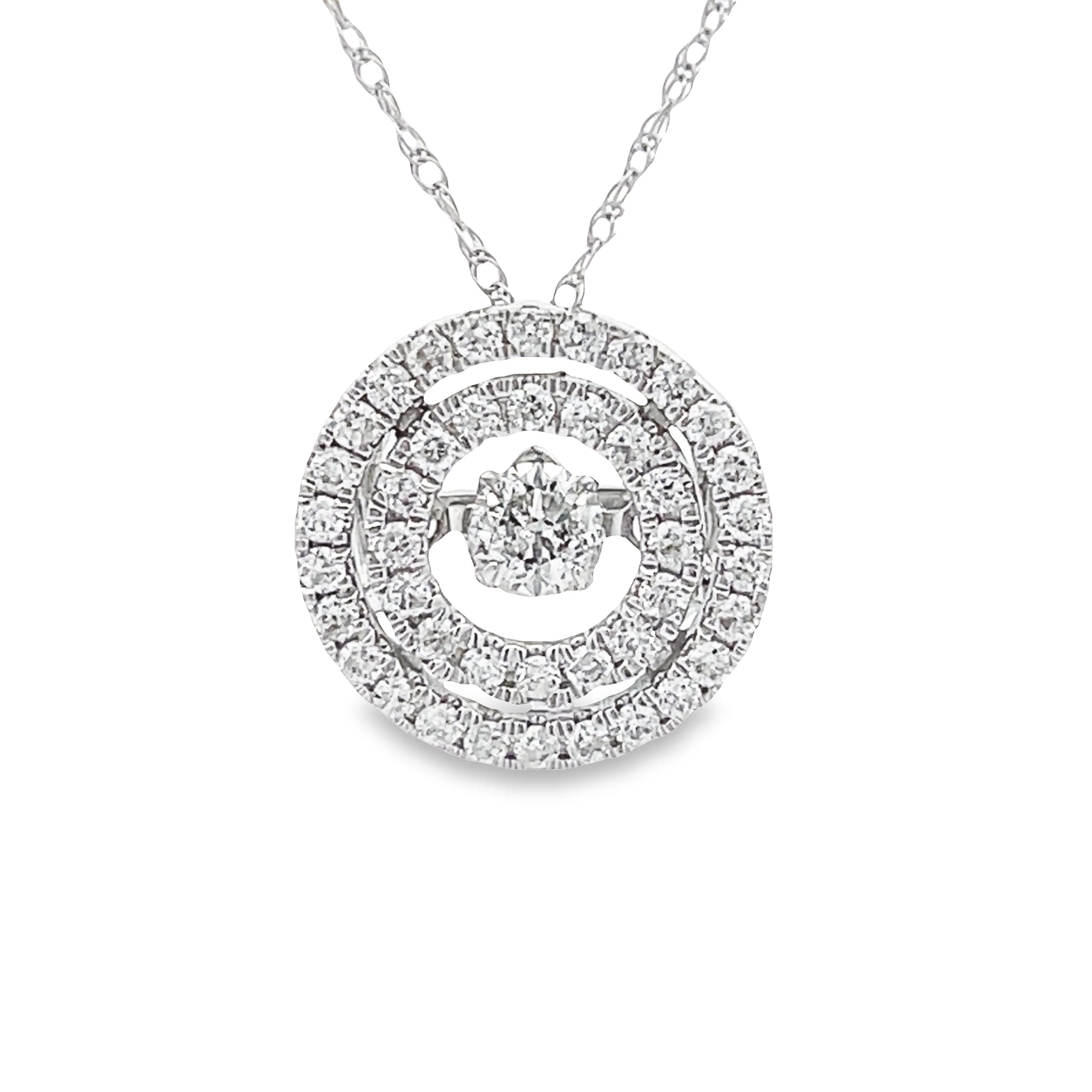 Genuine .50ct Diamond Fashion Pendants 10KT White Gold - Image 4