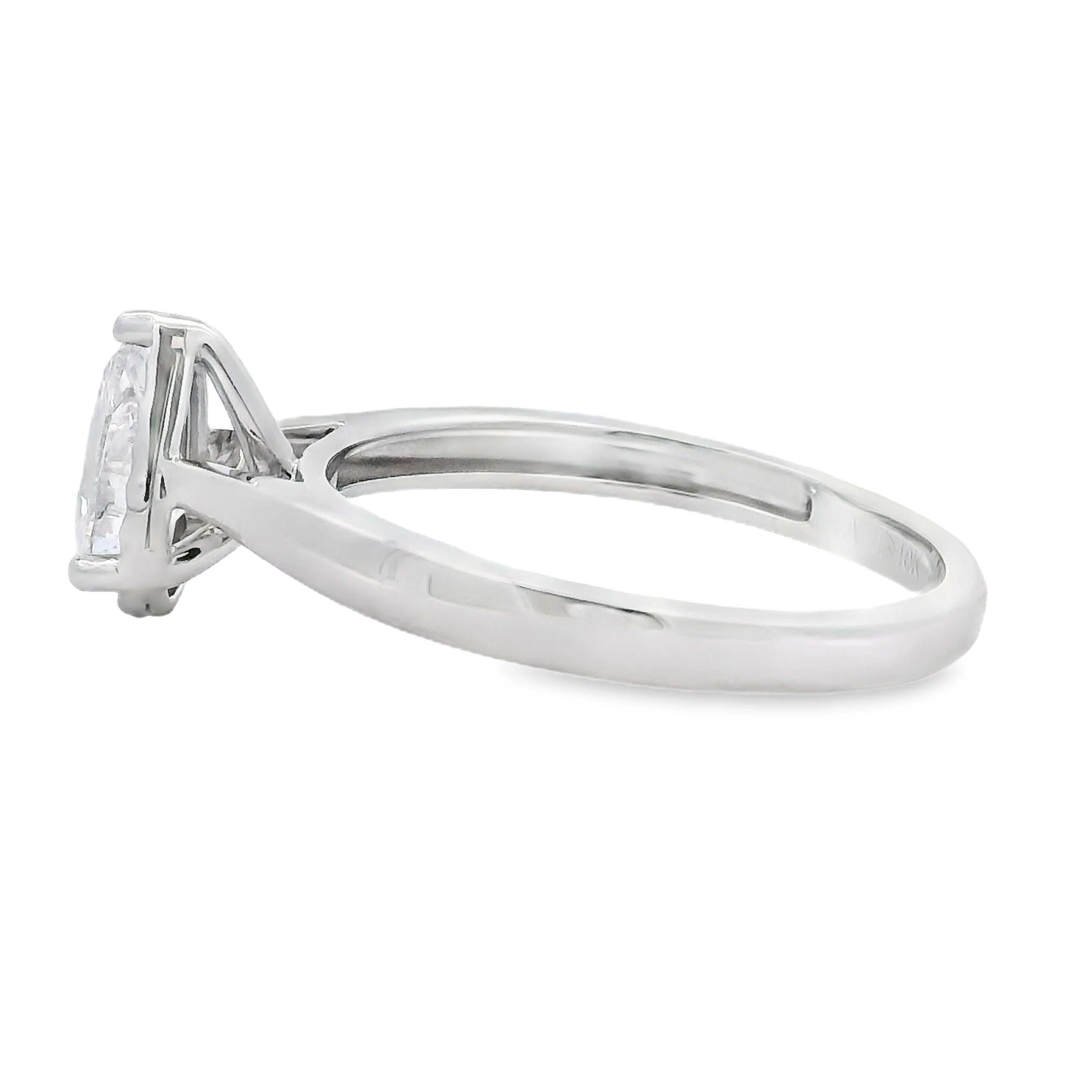 Genuine .50ct Lab Grown Diamond 10KT White Gold - Image 2