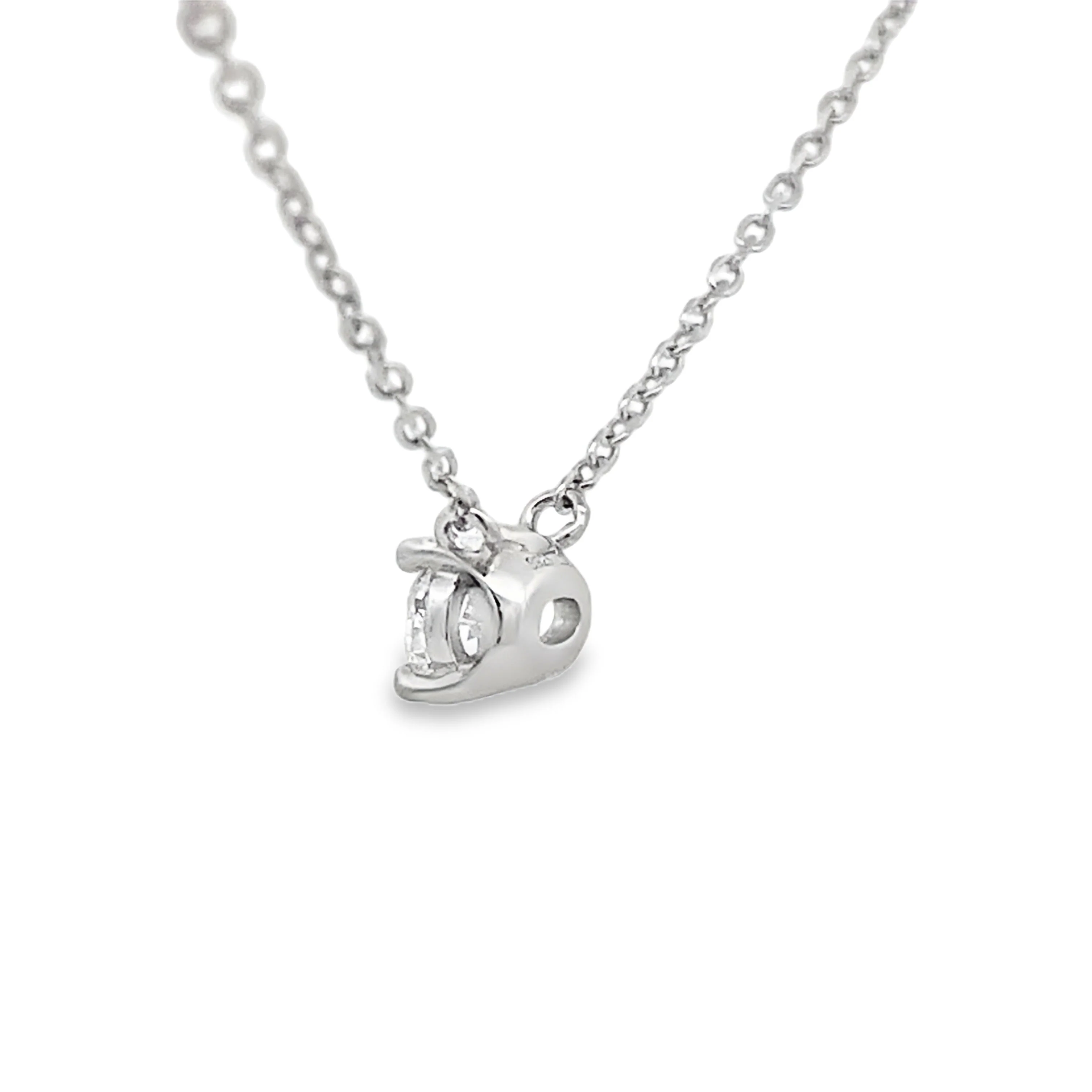 Genuine .50ct Lab Grown Diamond Pendant Sterling Silver - Image 2