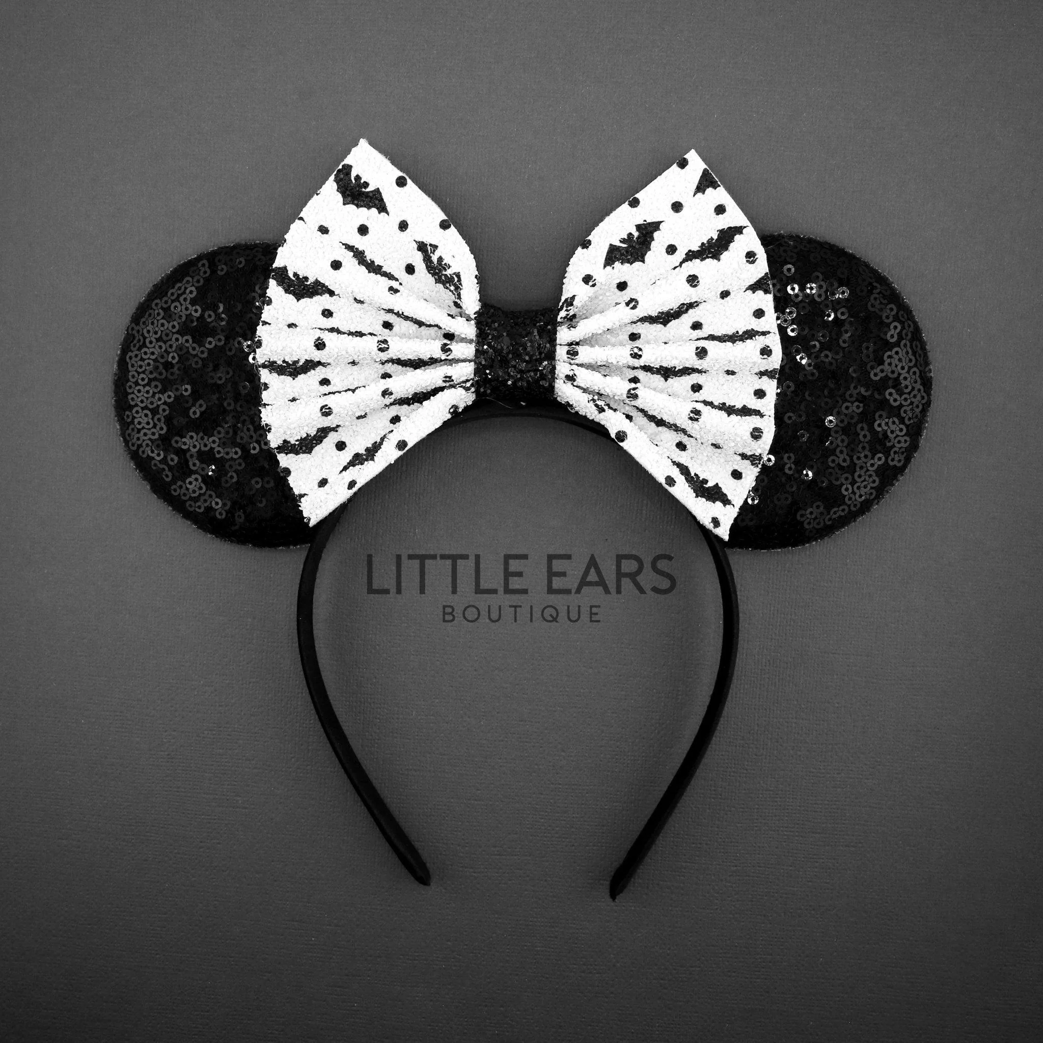 Glitter Bats Bow Mickey Ears
