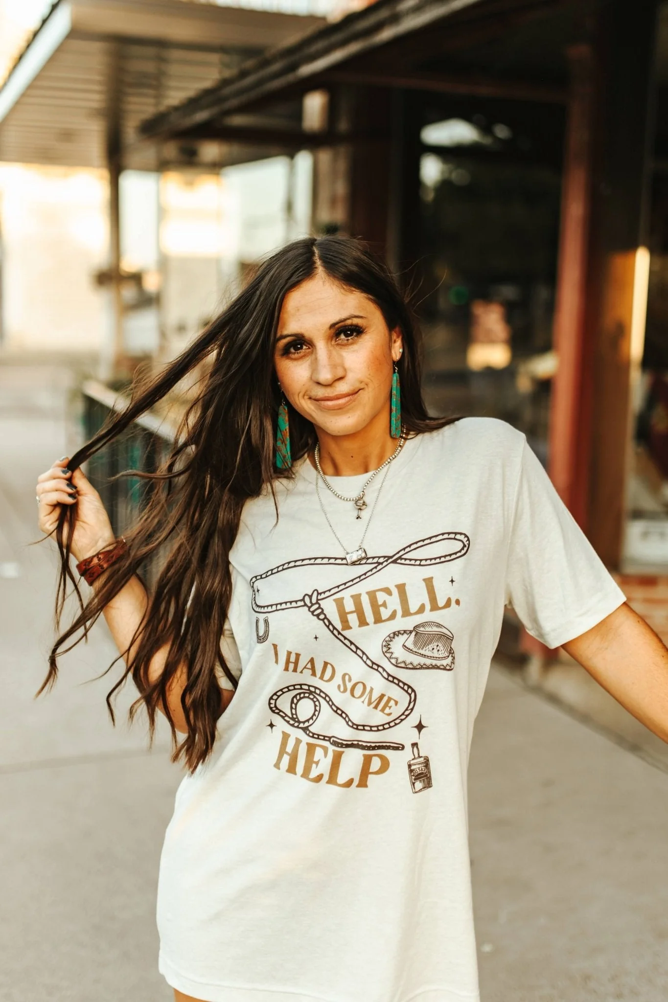 Hell I Had Some Help Graphic Tee - Image 2