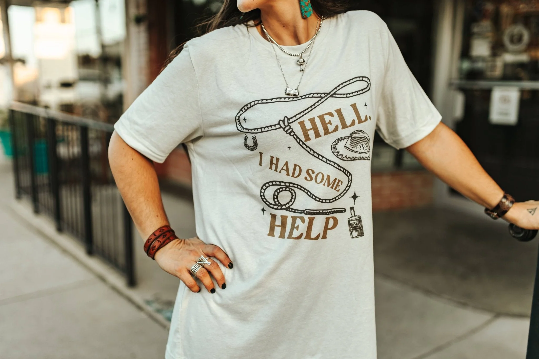 Hell I Had Some Help Graphic Tee - Image 4