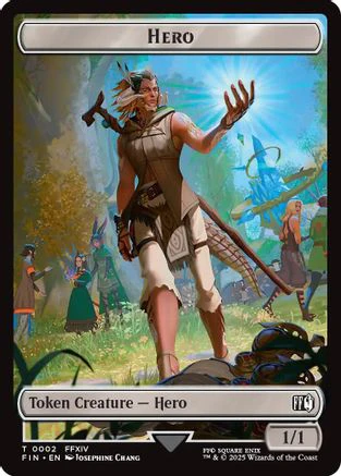 Hero (0002) // Knight Double-Sided Token (FIN-2 // 10) - FINAL FANTASY Foil