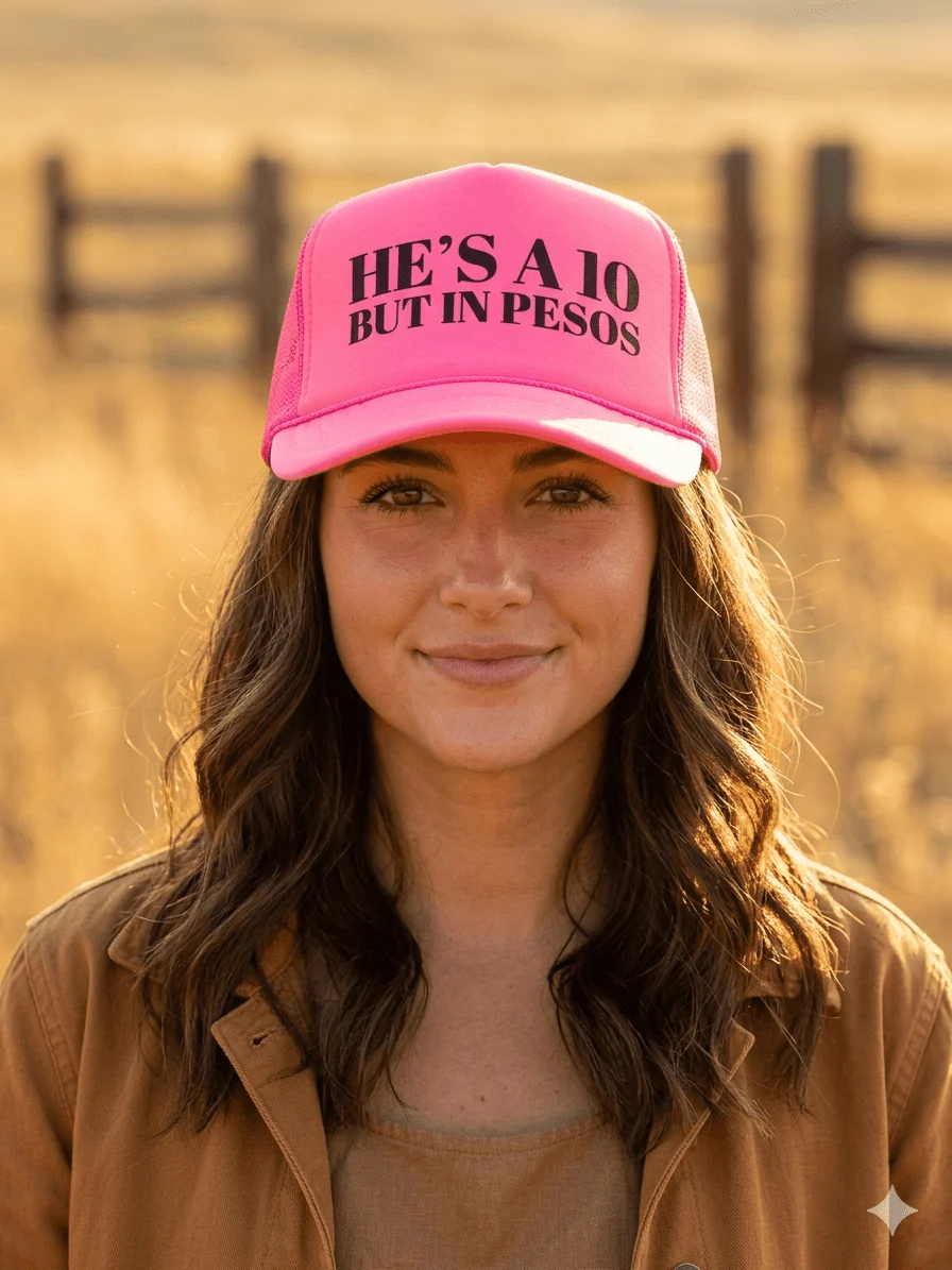 He's A 10 But In Pesos Trucker Hat - Image 5
