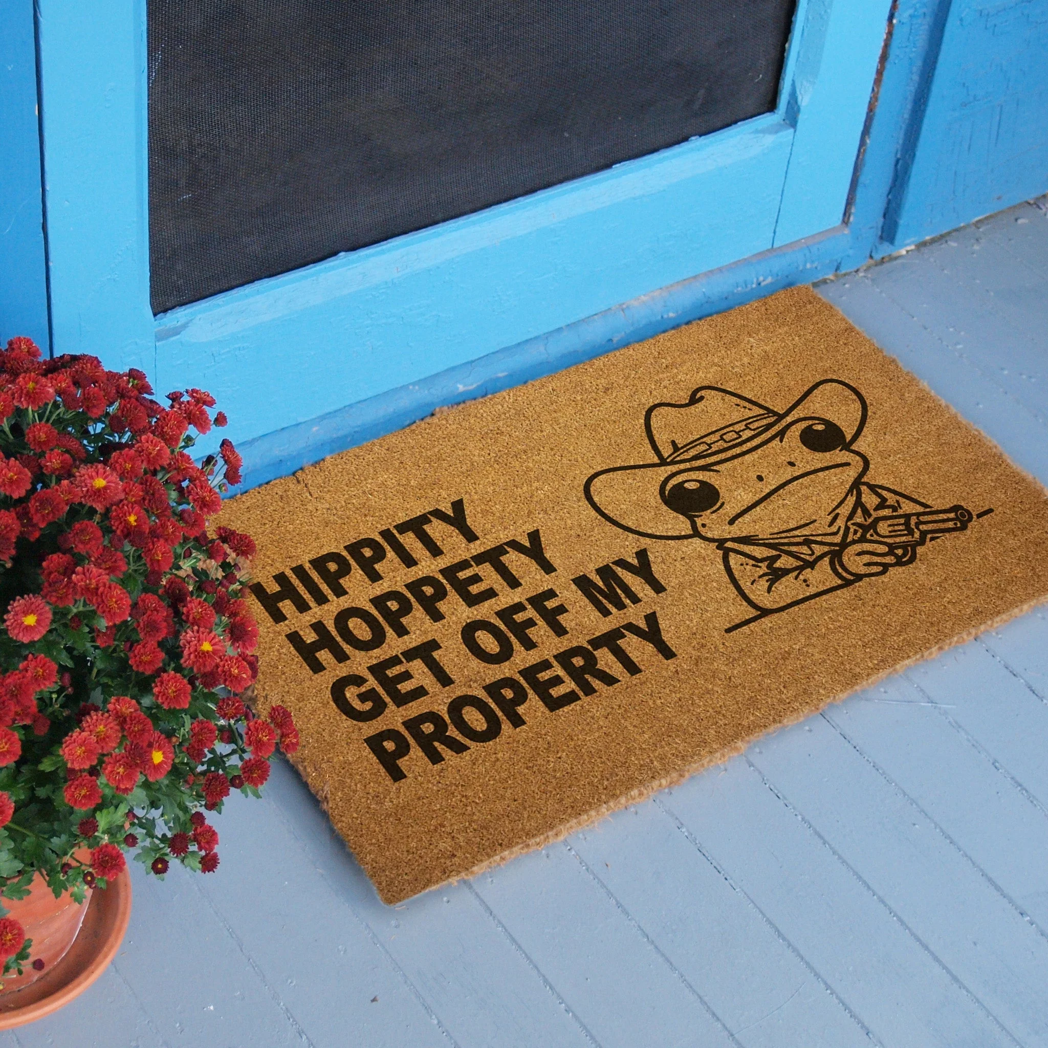Hippity Hoppety Get Off My Property Door Mat - Image 2