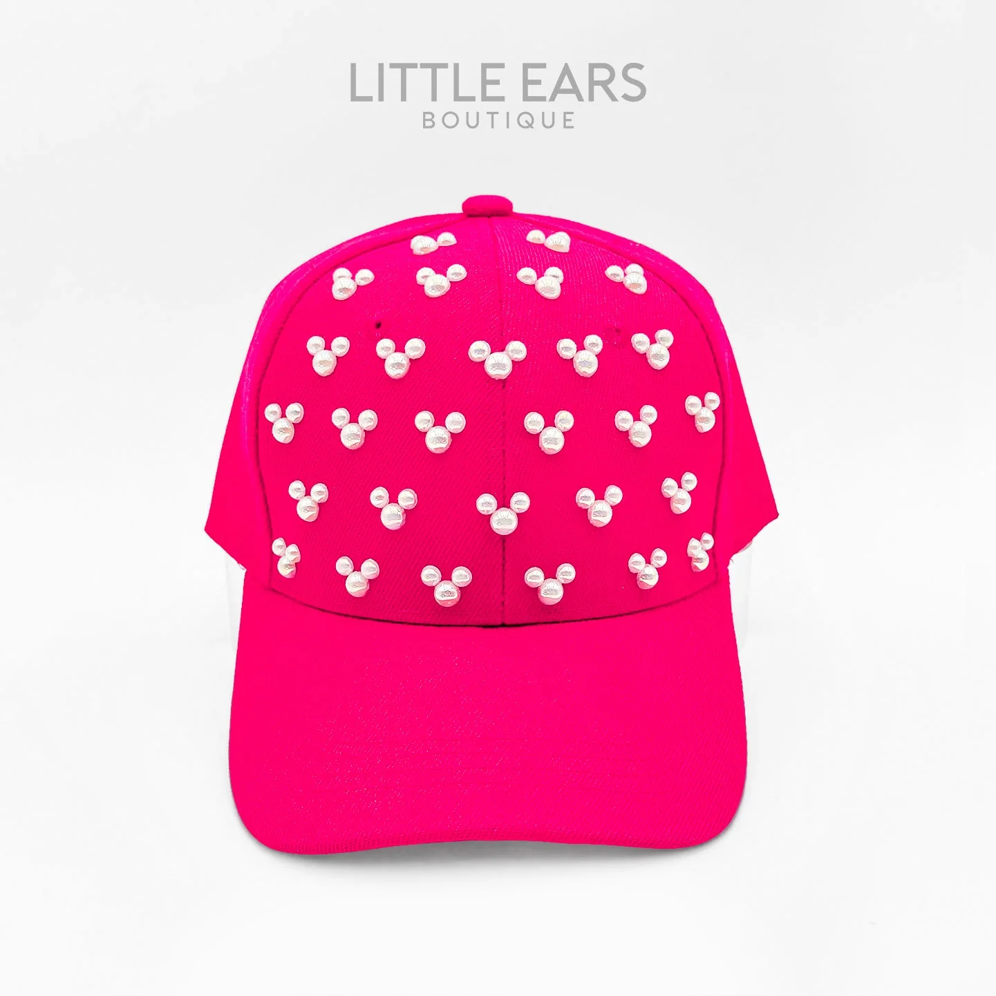 Hot Pink Pearls Mickey Hat