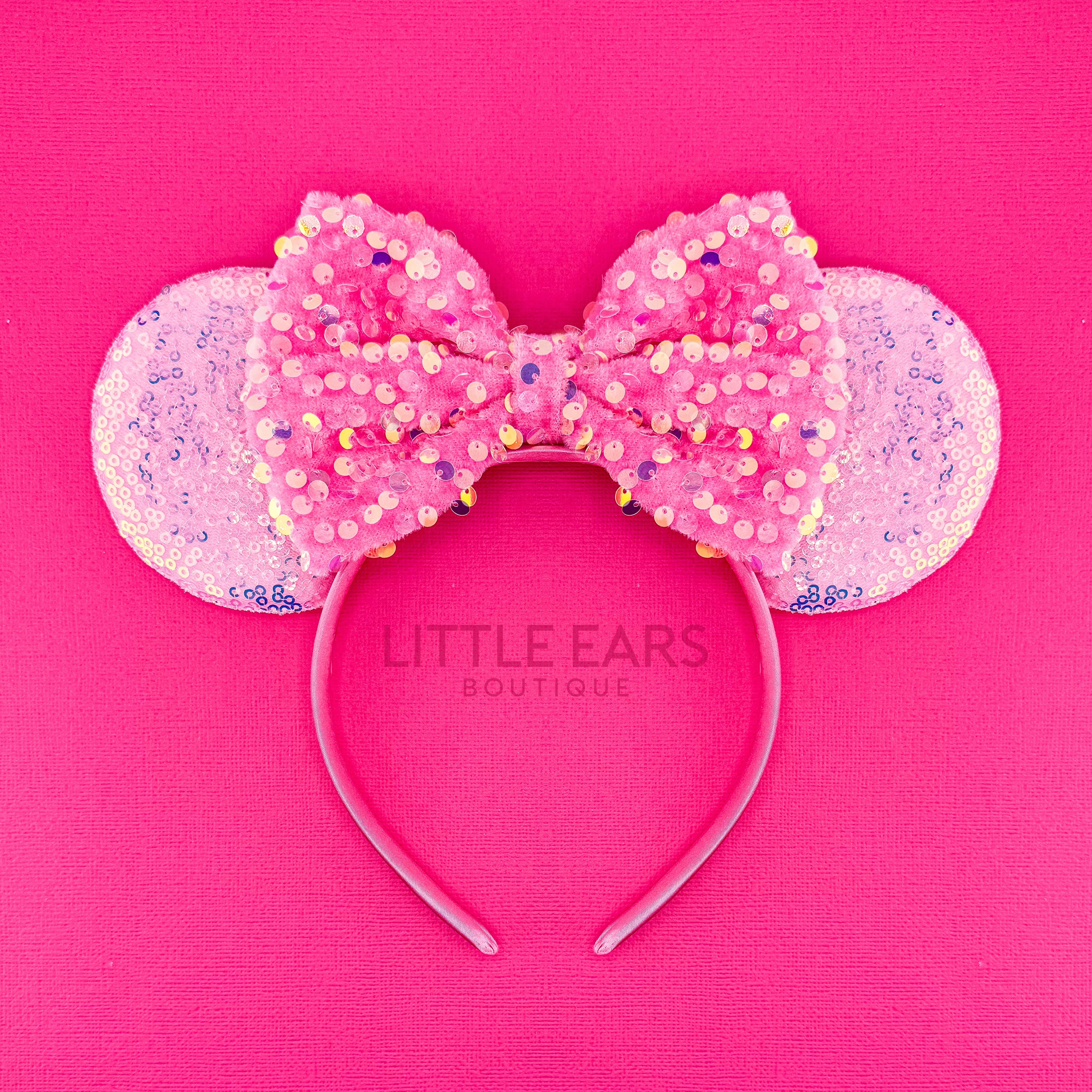 Hot Pink Sequin Mickey Ears