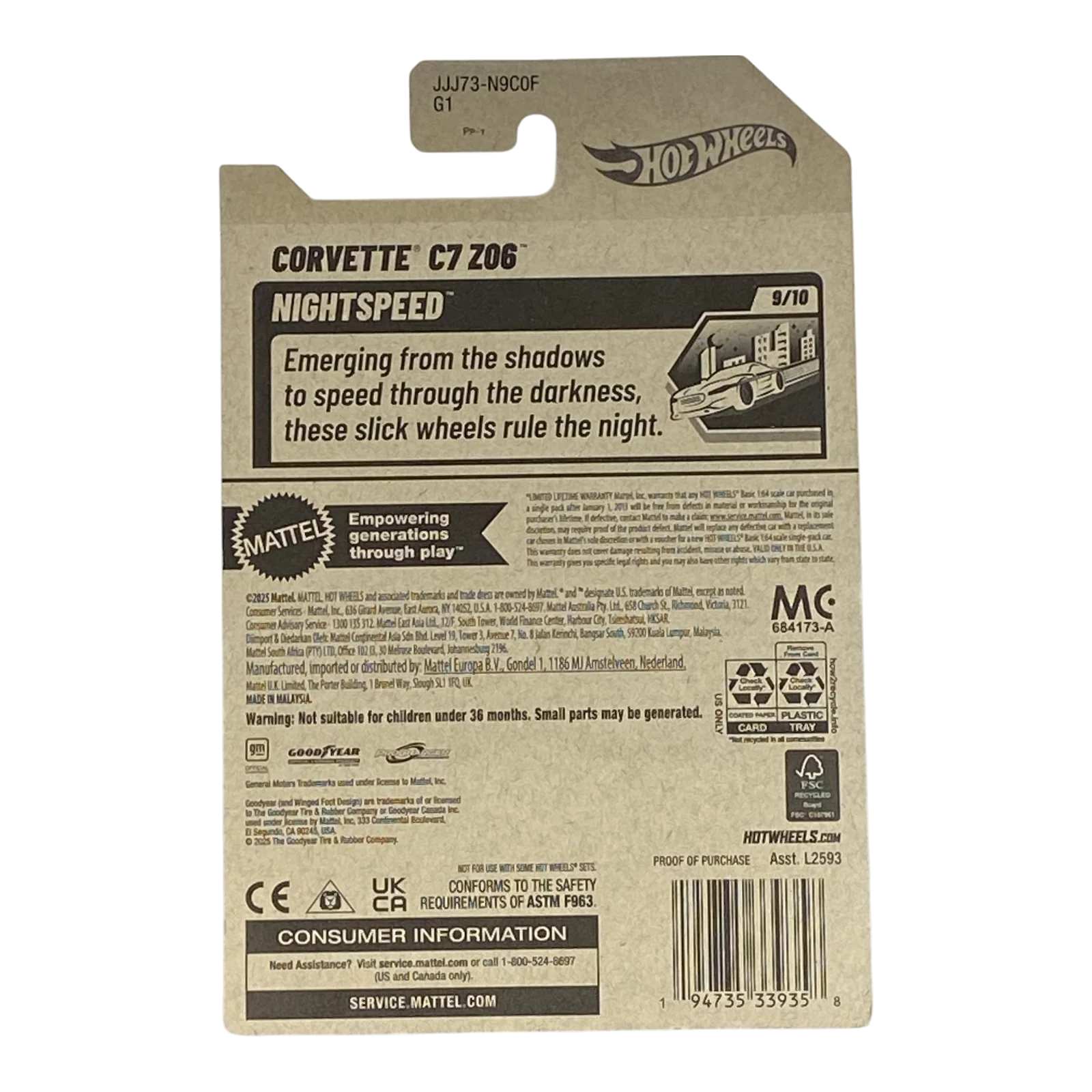 Hot Wheels Corvette C7 Z06 - Nightspeed Series 9/10 - Image 2