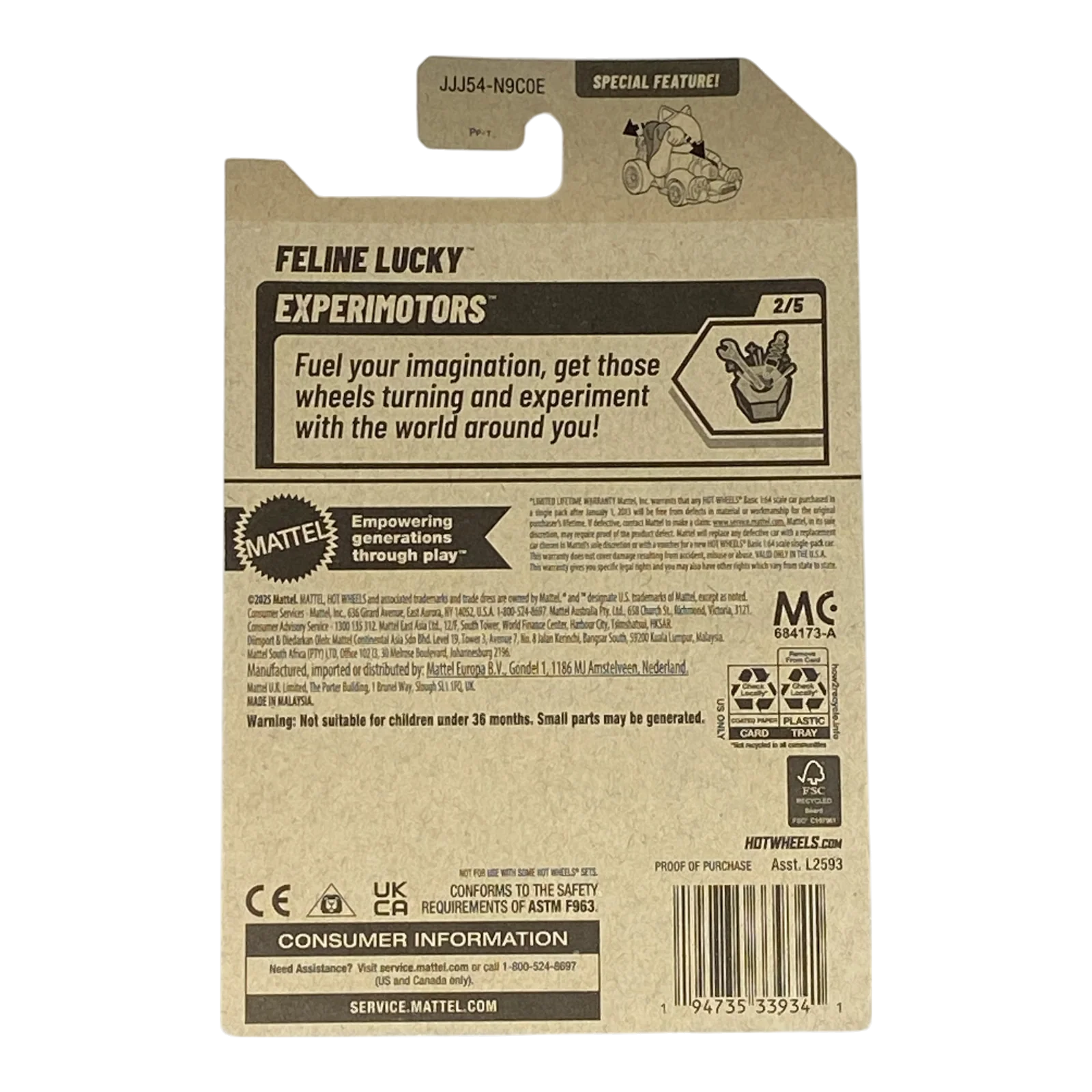 Hot Wheels Feline Lucky - Experimotors Series 2/5 - Image 2