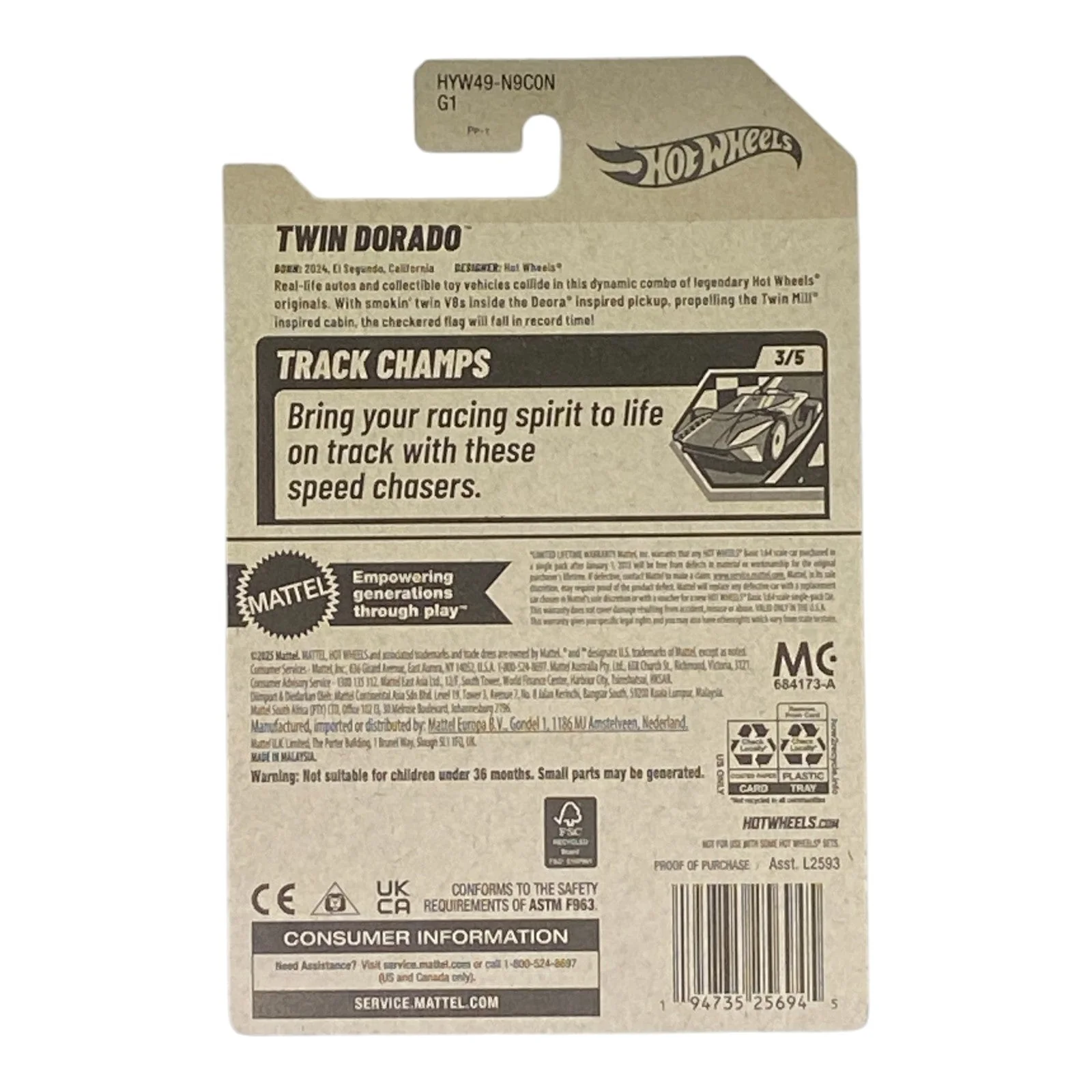 Hot Wheels Twin Dorado - Track Champs Series 3/5 - Image 2