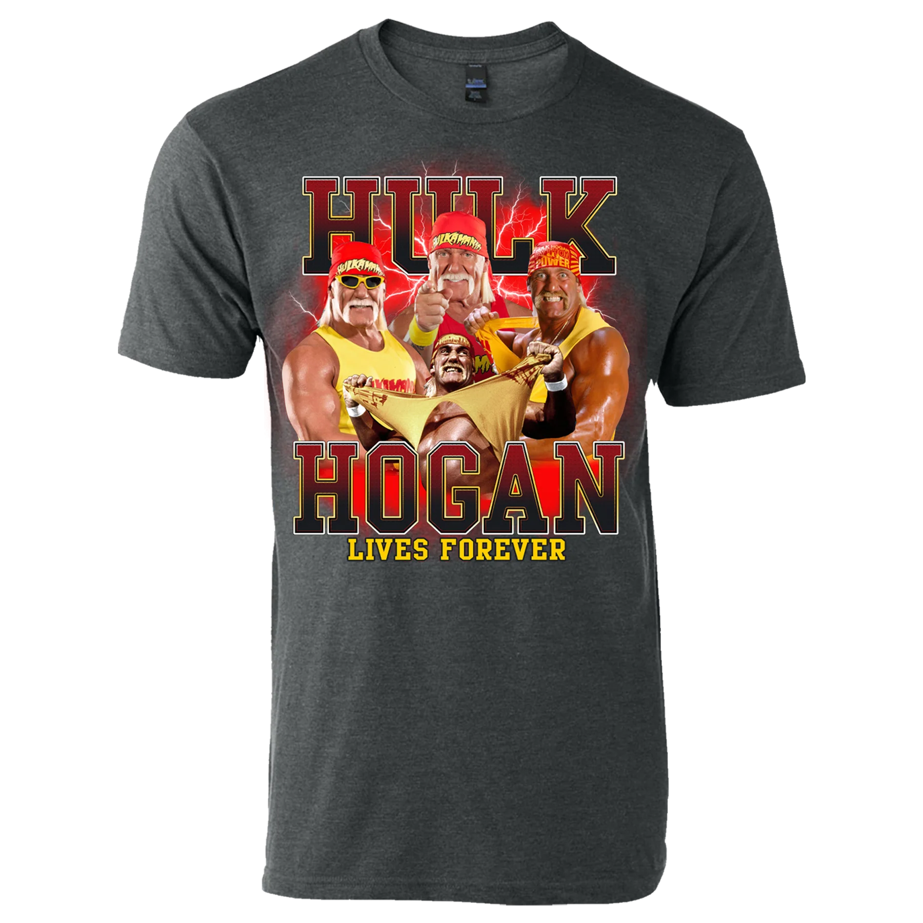 Hulk Hogan Lives Forever Collage Adult T-Shirt