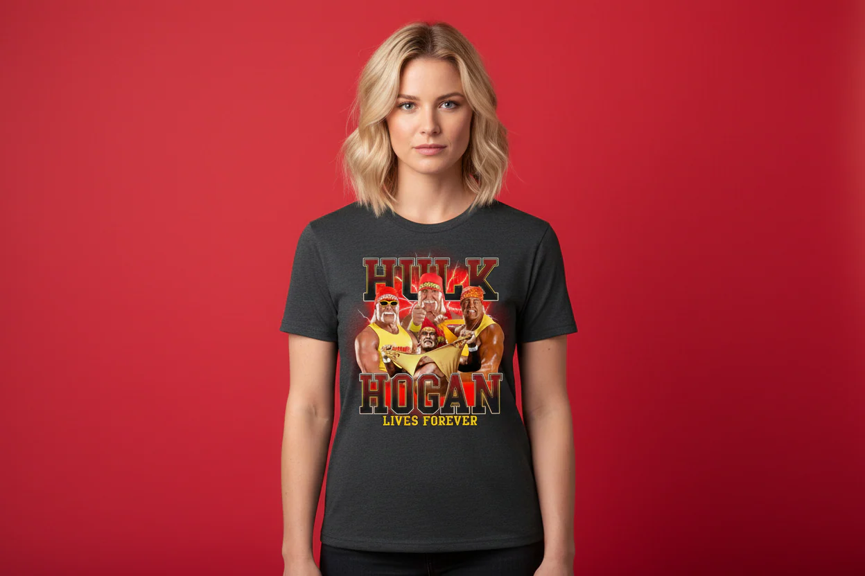 Hulk Hogan Lives Forever Collage Adult T-Shirt - Image 2