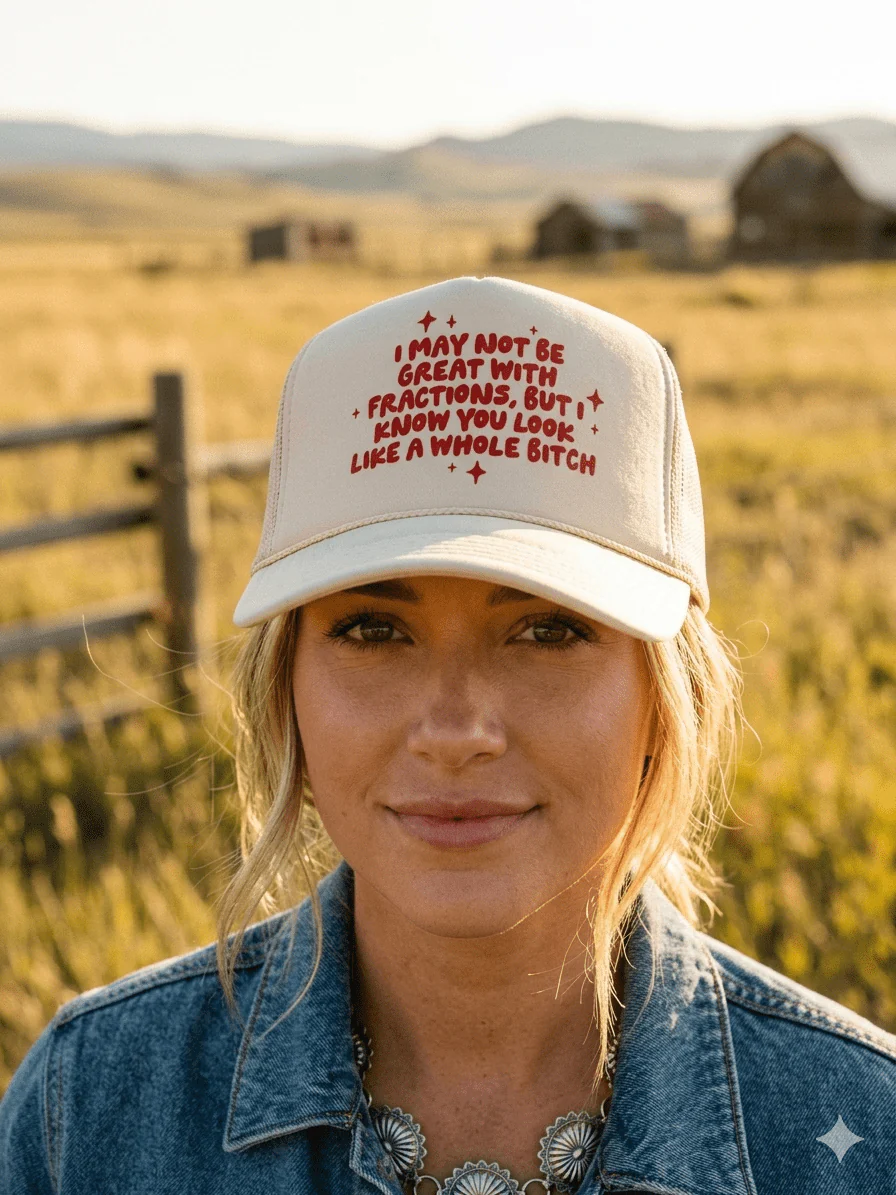 I May Not Be Great With Fractions Trucker Hat - Image 2