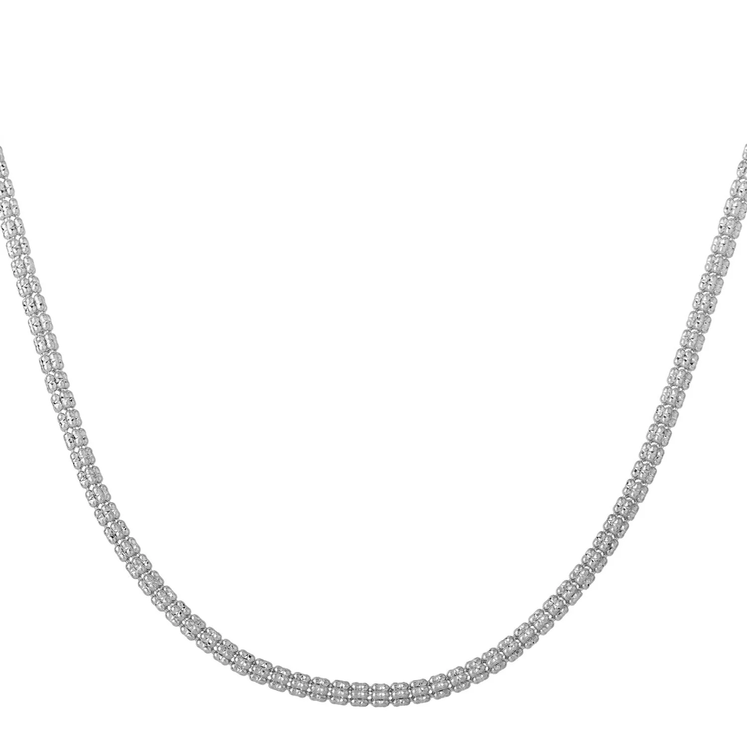 Ice Barrel Chain in 14k White Gold (3.10 mm) - Image 5