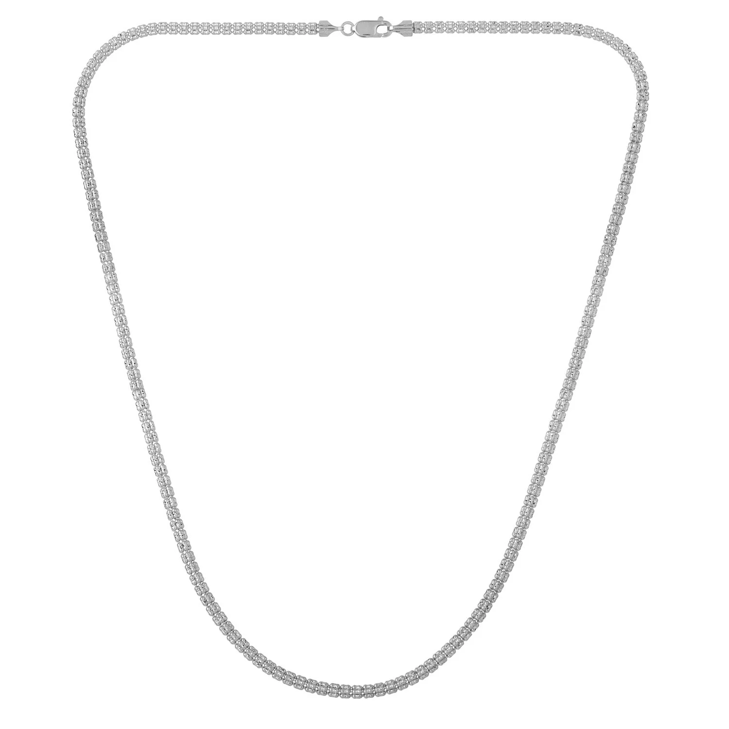 Ice Barrel Chain in 14k White Gold (3.10 mm) - Image 6