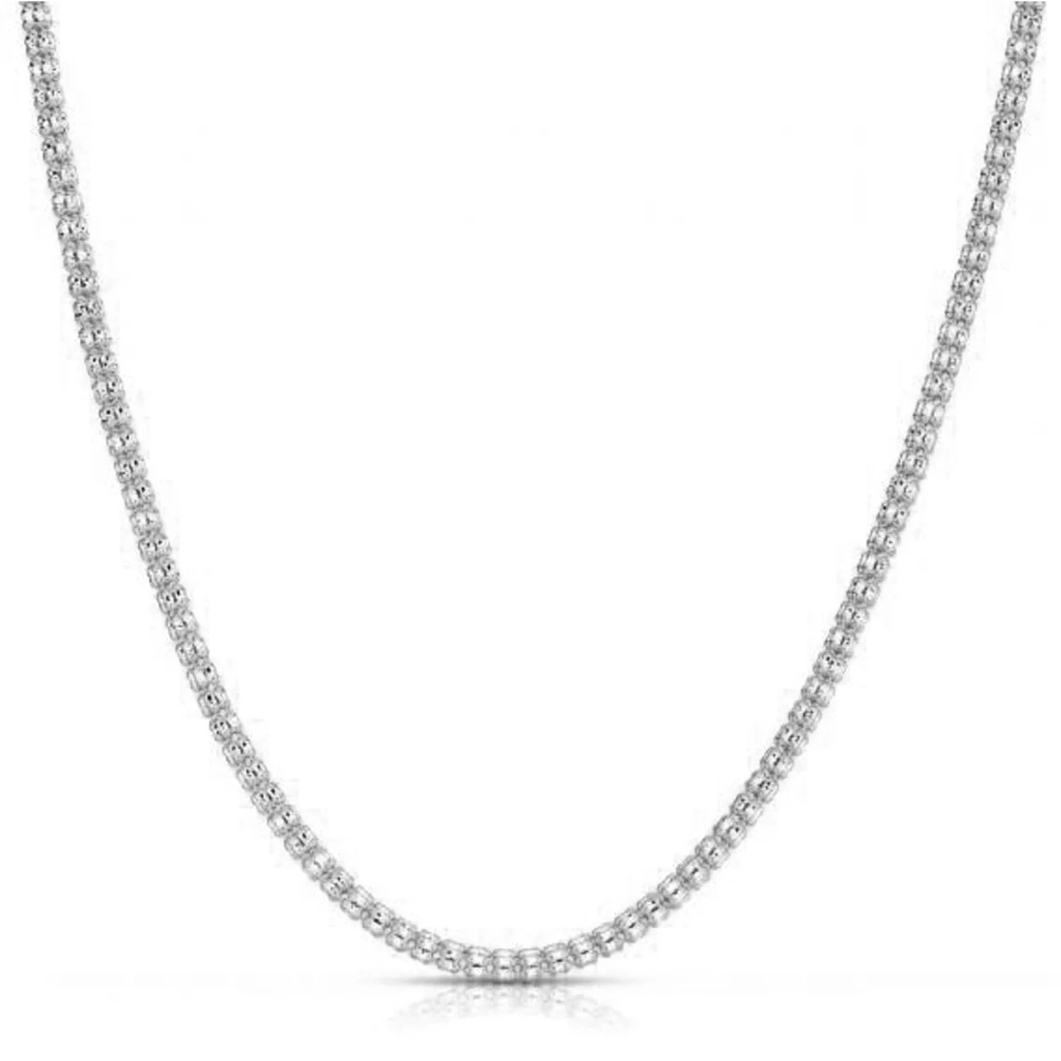 Ice Barrel Chain in 14k White Gold (3.14 mm) - Image 6