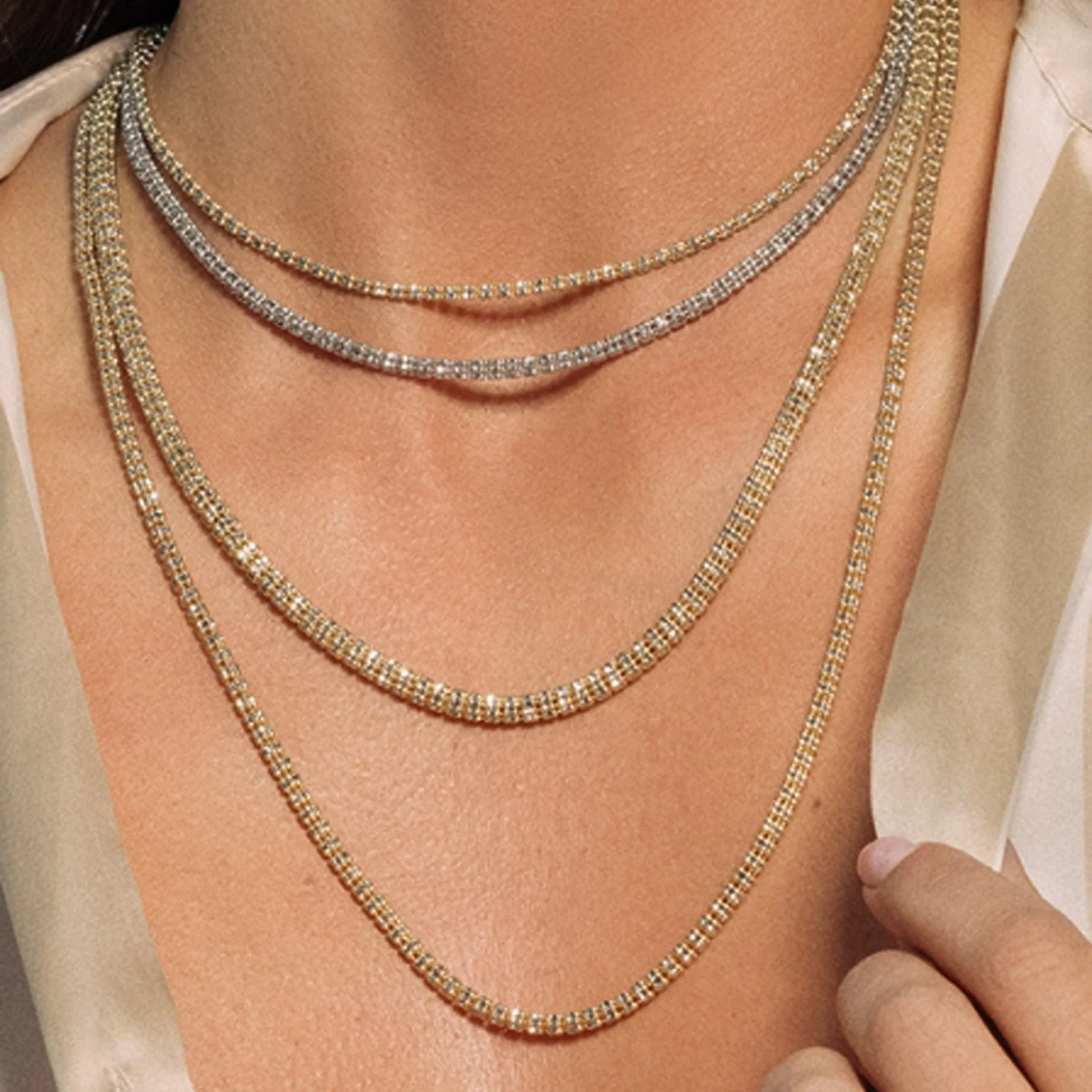 Ice Barrel Chain in 14k Yellow Gold (3.23 mm) - Image 8