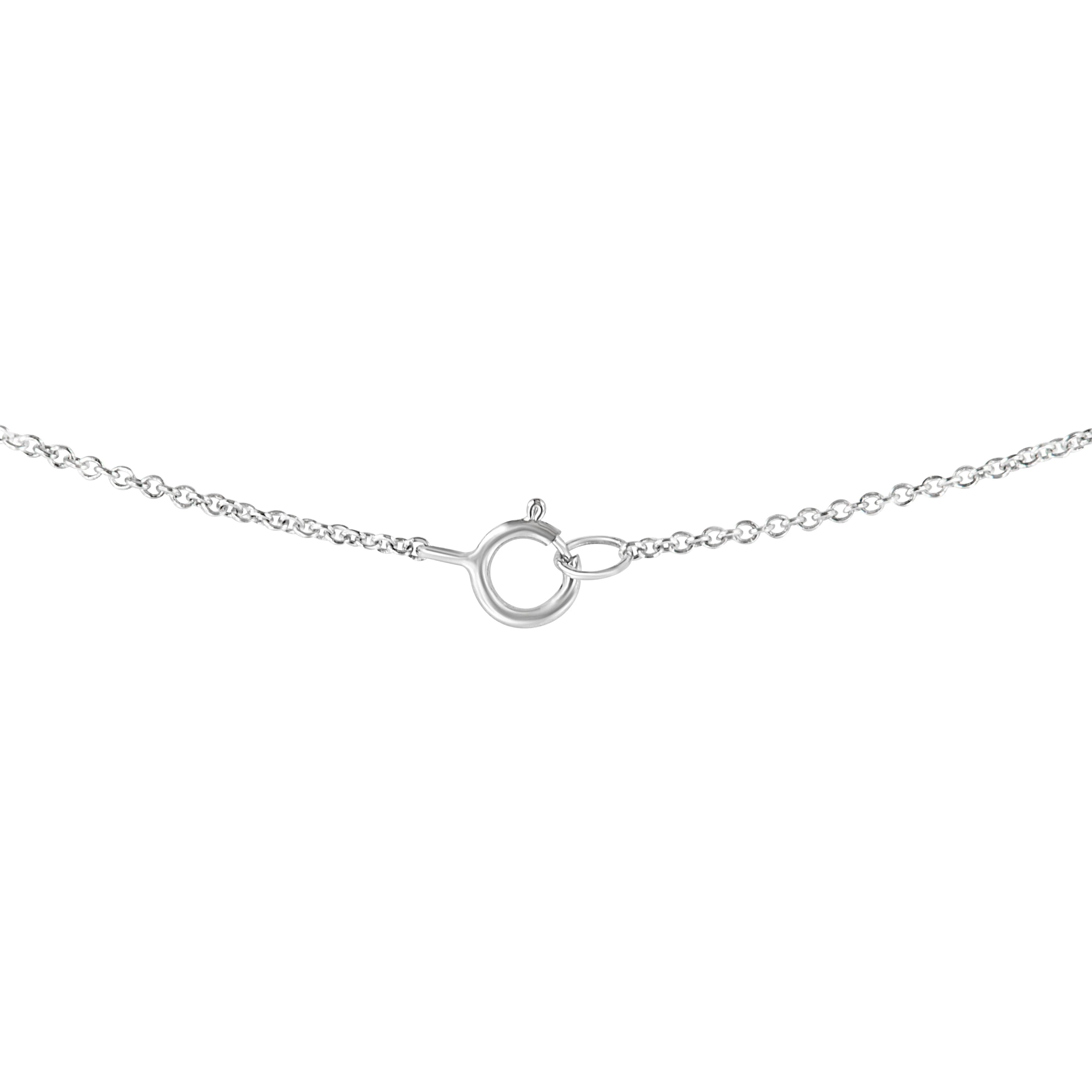 IGI Certified 10K White Gold 1/2 cttw Lab Grown Oval Shape Solitaire Diamond East West 18" Pendant Necklace (E-F Color, VS1-VS2 Clarity) - Image 4
