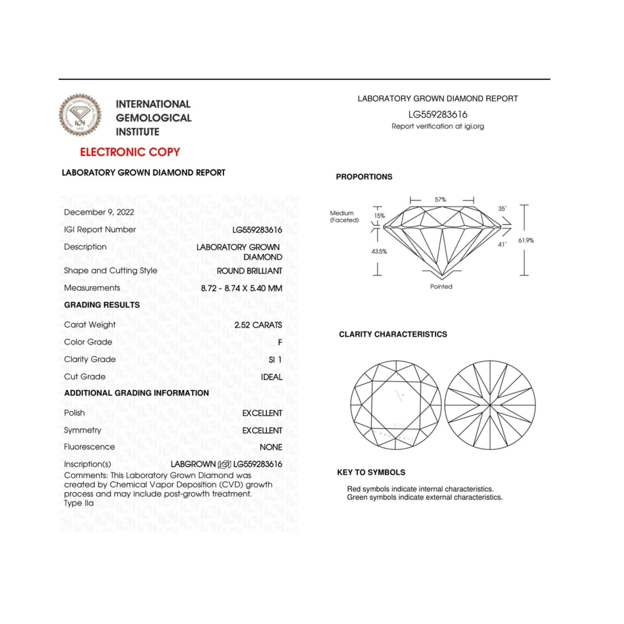 IGI Certified 14K White Gold 5.00 Cttw Round Brilliant-Cut Lab Grown Diamond Classic 4-Prong Stud Earrings with Screw Backs (F-G Color, SI1 Clarity) - Image 4