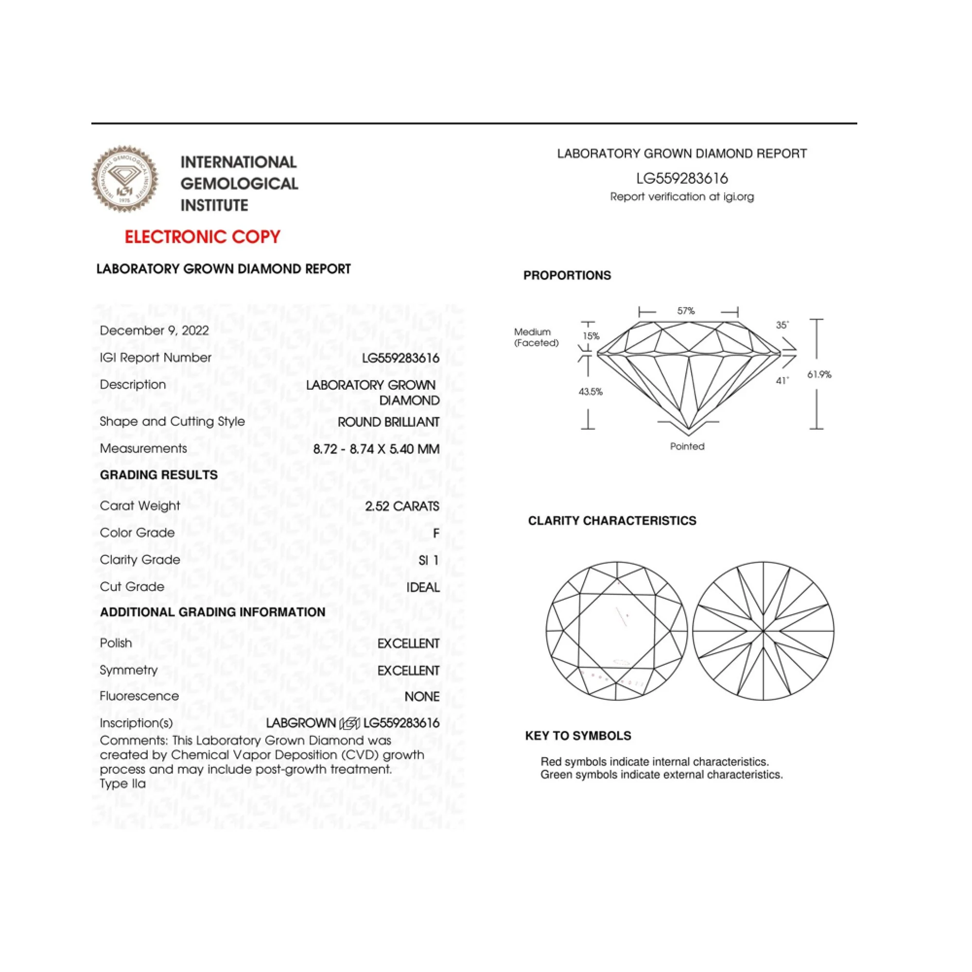 IGI Certified 14K White Gold 5.00 Cttw Round Brilliant-Cut Lab Grown Diamond Classic 4-Prong Stud Earrings with Screw Backs (F-G Color, SI1 Clarity) - Image 8