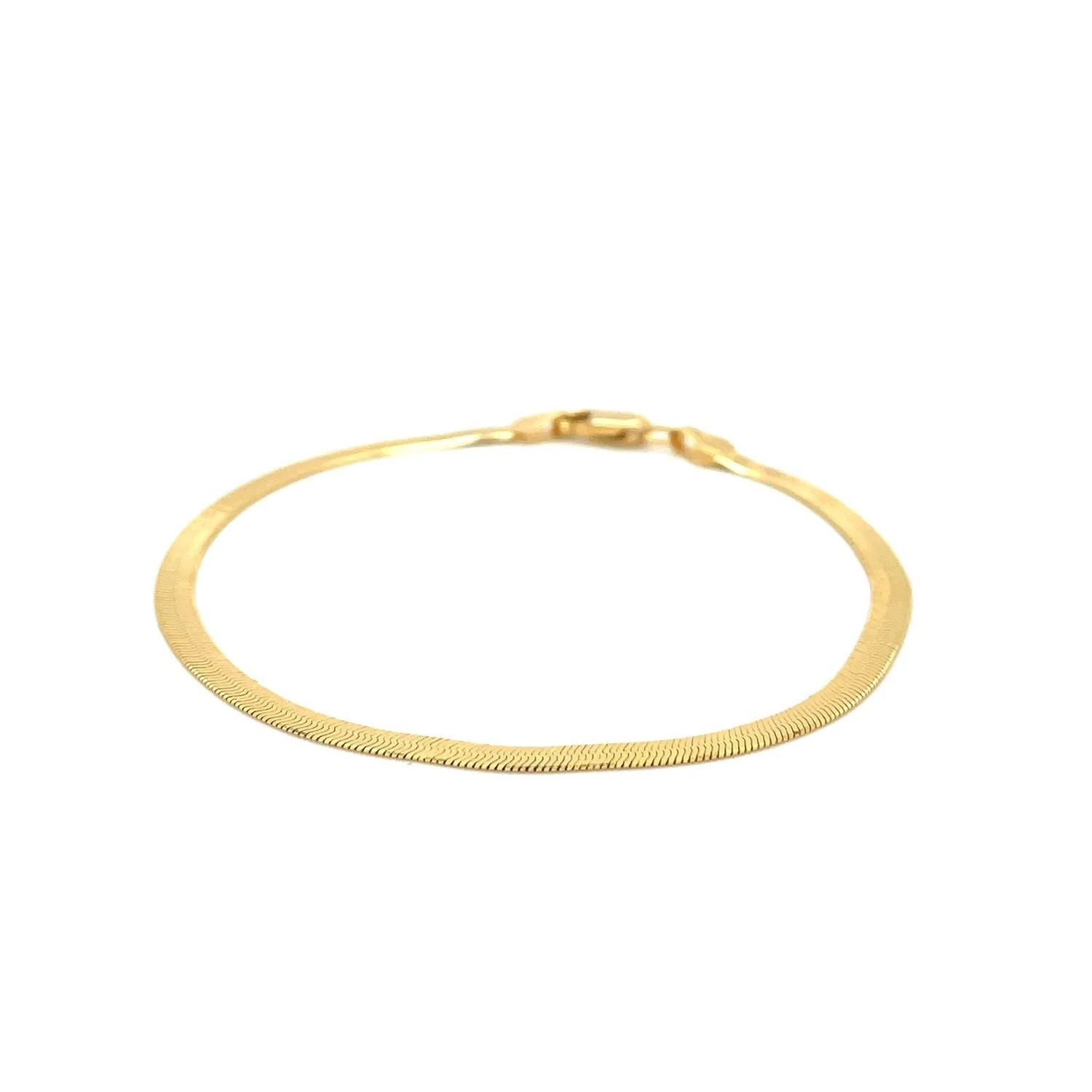 Imperial Herringbone Bracelet in 10k Yellow Gold (2.80 mm) - Image 2