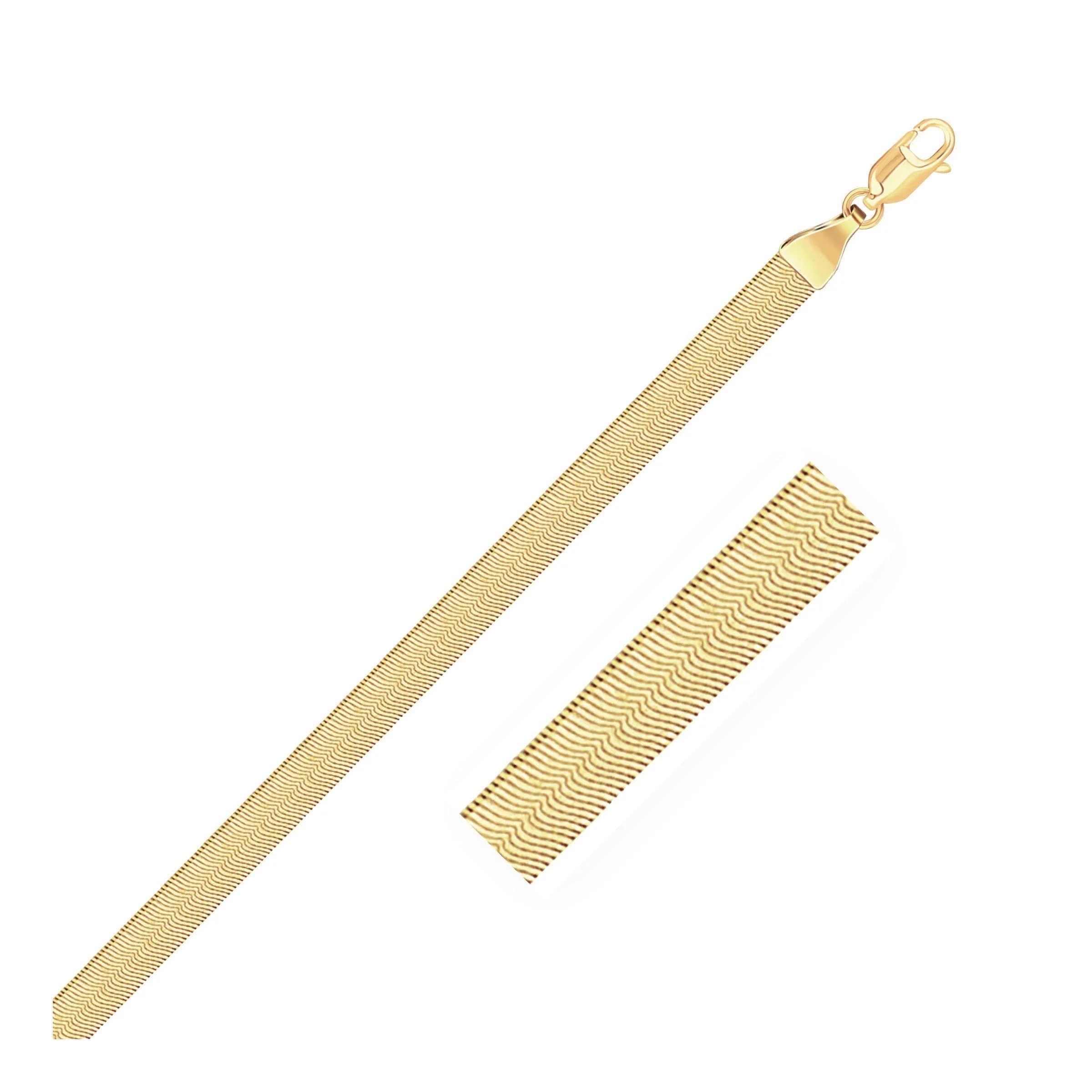 Imperial Herringbone Bracelet in 10k Yellow Gold  (3.80 mm) - Image 2