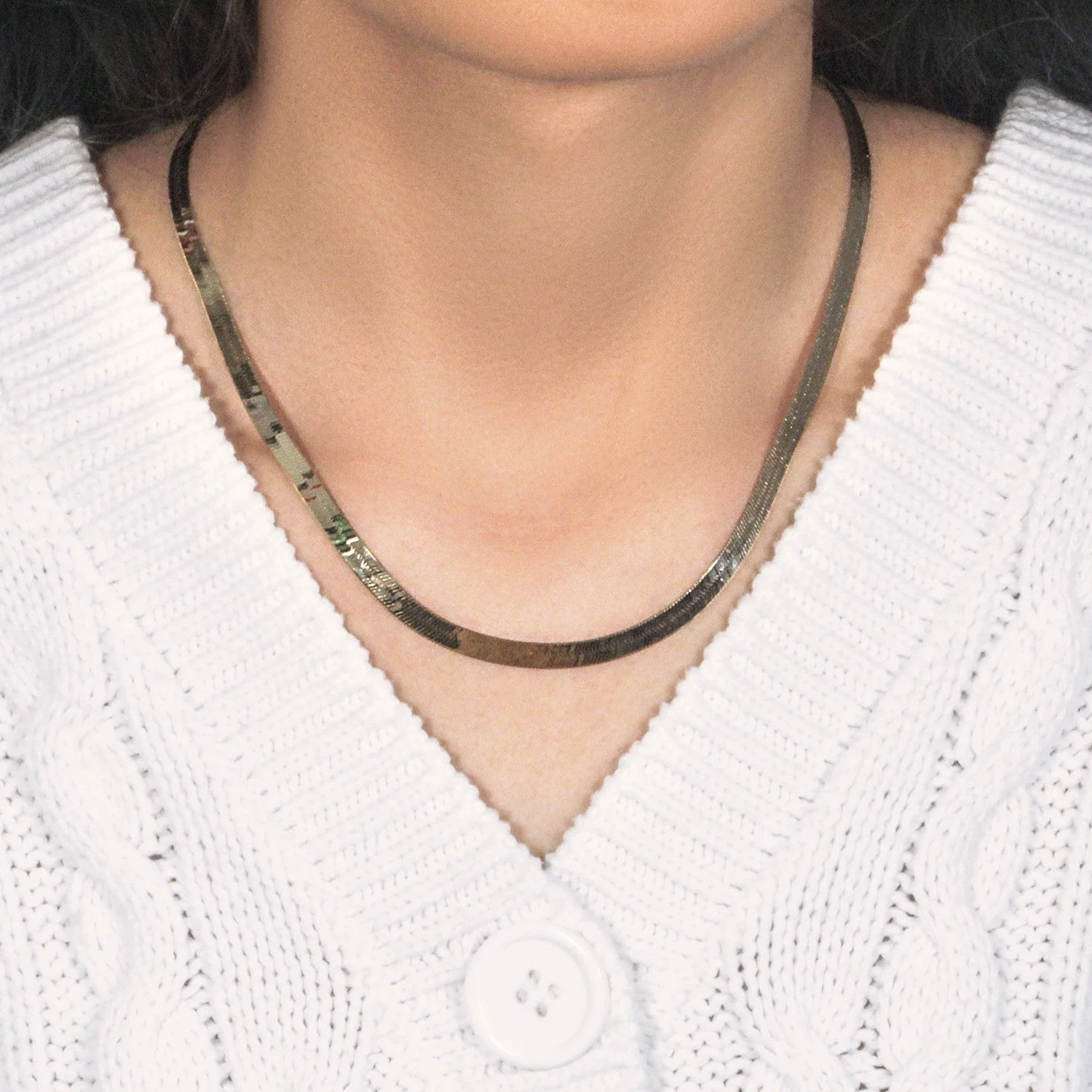 Imperial Herringbone Chain in 10k Yellow Gold (5.00 mm) - Image 9