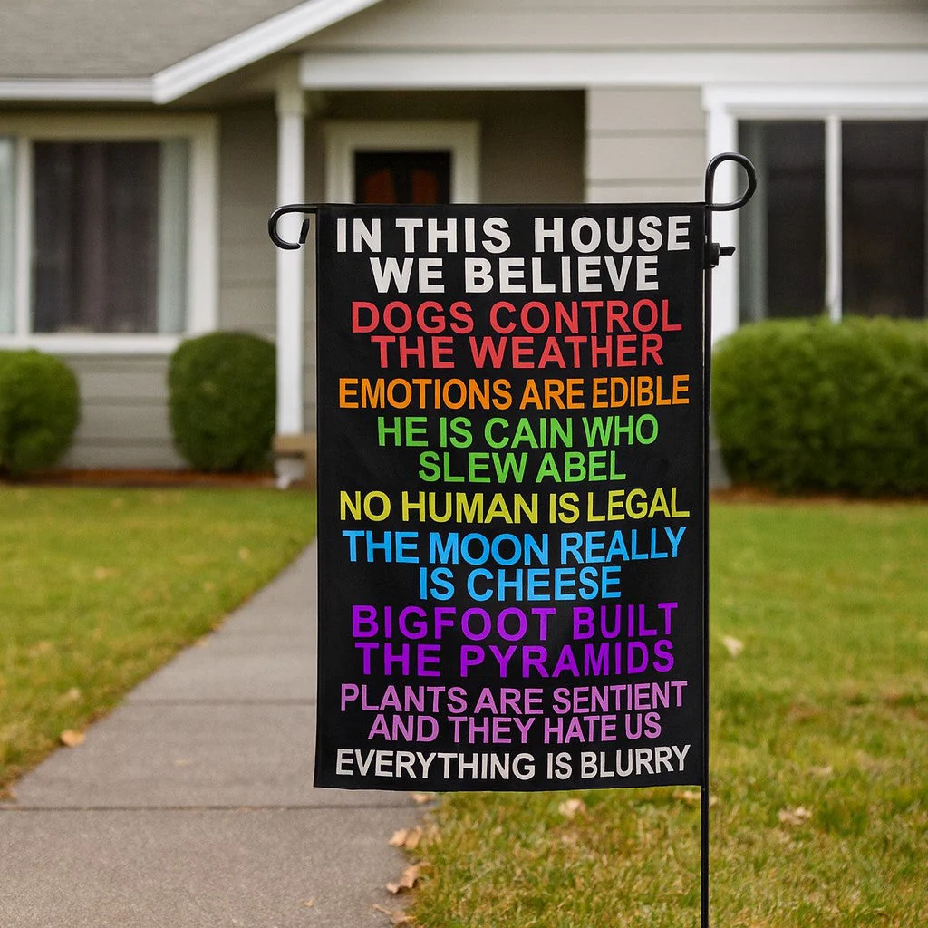 In This House We Believe Garden Flag - Image 2