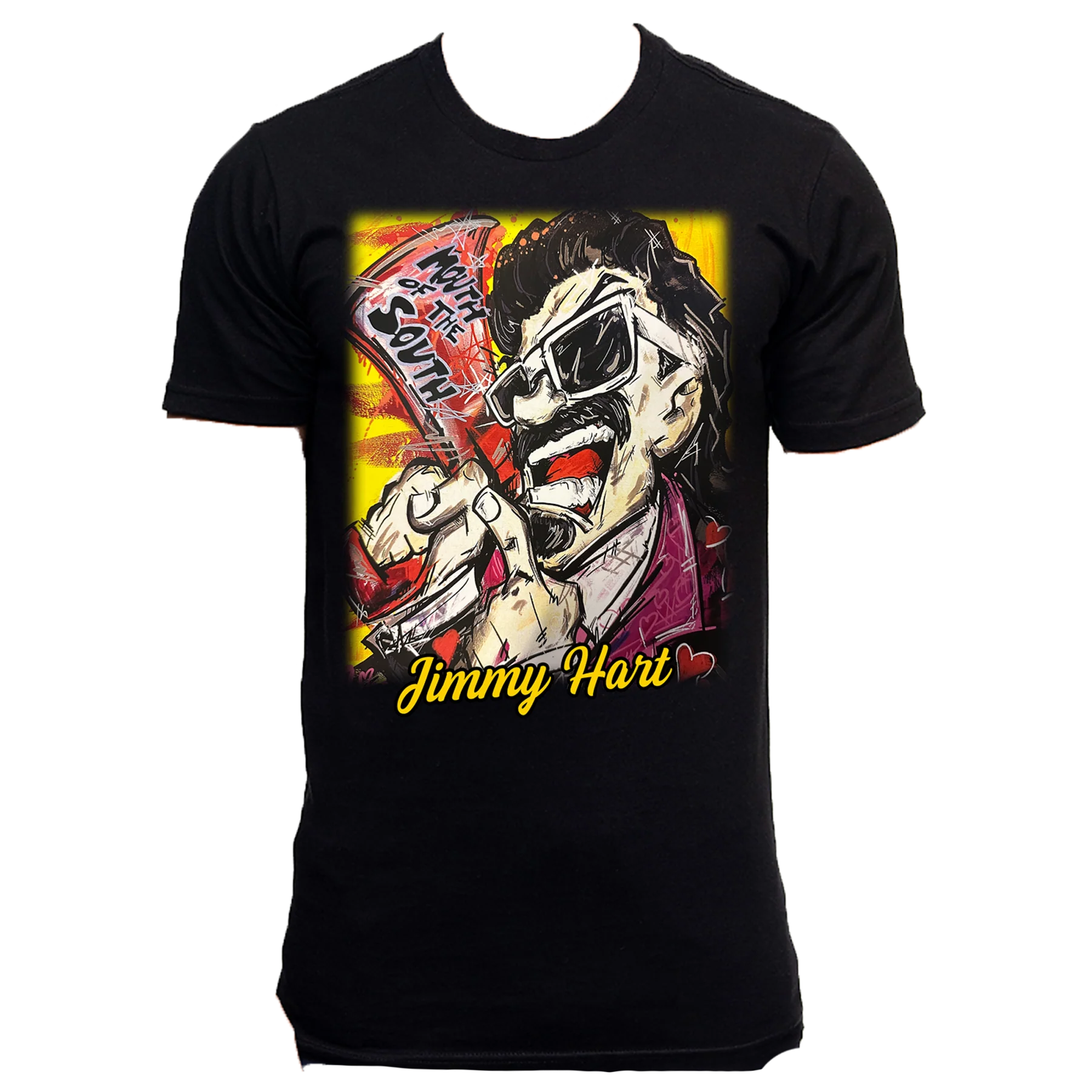 Jimmy Hart Caricature Painting Adult T-Shirt