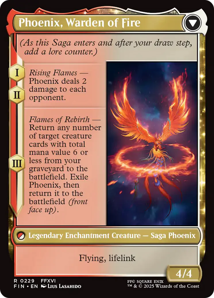 Joshua, Phoenix's Dominant // Phoenix, Warden of Fire (FIN-229) - FINAL FANTASY: (enchantment) - Image 3