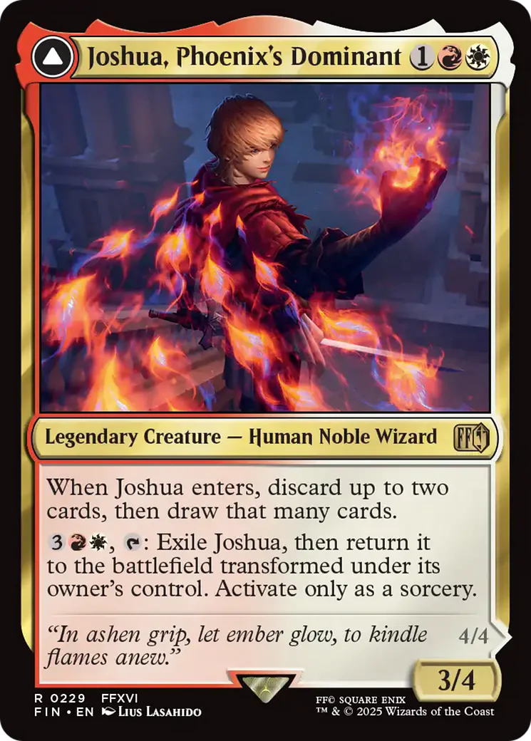 Joshua, Phoenix's Dominant // Phoenix, Warden of Fire (FIN-229) - FINAL FANTASY: (enchantment) Foil - Image 7