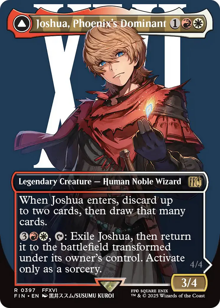 Joshua, Phoenix's Dominant // Phoenix, Warden of Fire (FIN-397) - FINAL FANTASY: (enchantment) (Borderless) - Image 2