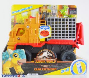 Jurassic World Camp Cretaceous Imaginext Dinosaur Hauler and Yaz Action Figure Set