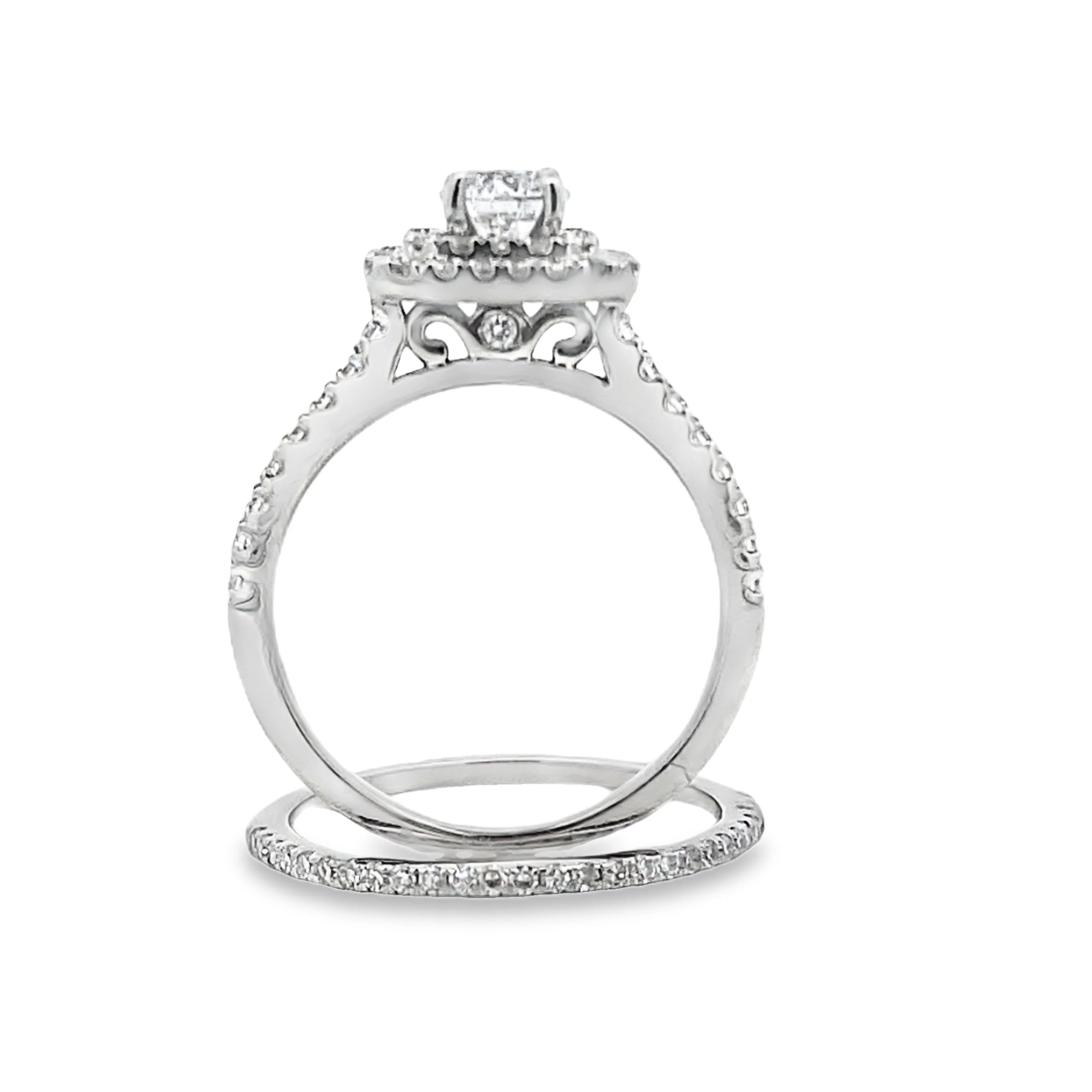 Lab Grown Diamond Fashion band rings 14KT White Gold - Image 3