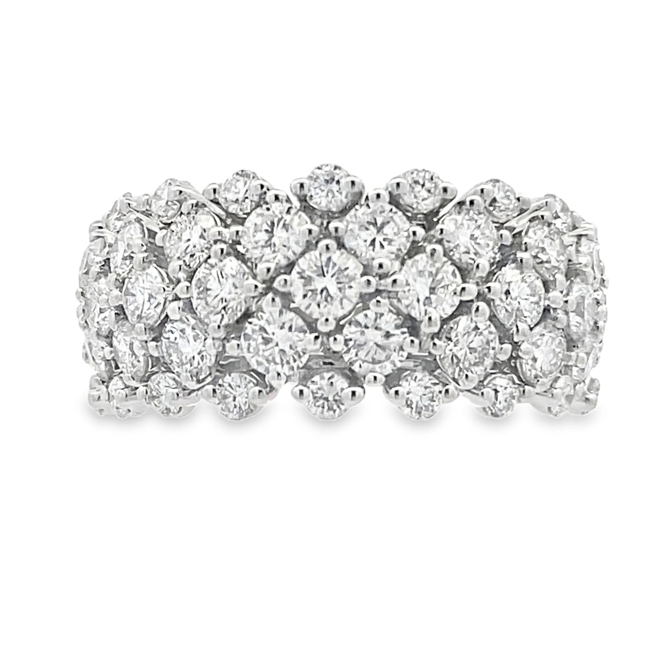 Lab Grown Diamond Fashion band rings 14KT White Gold