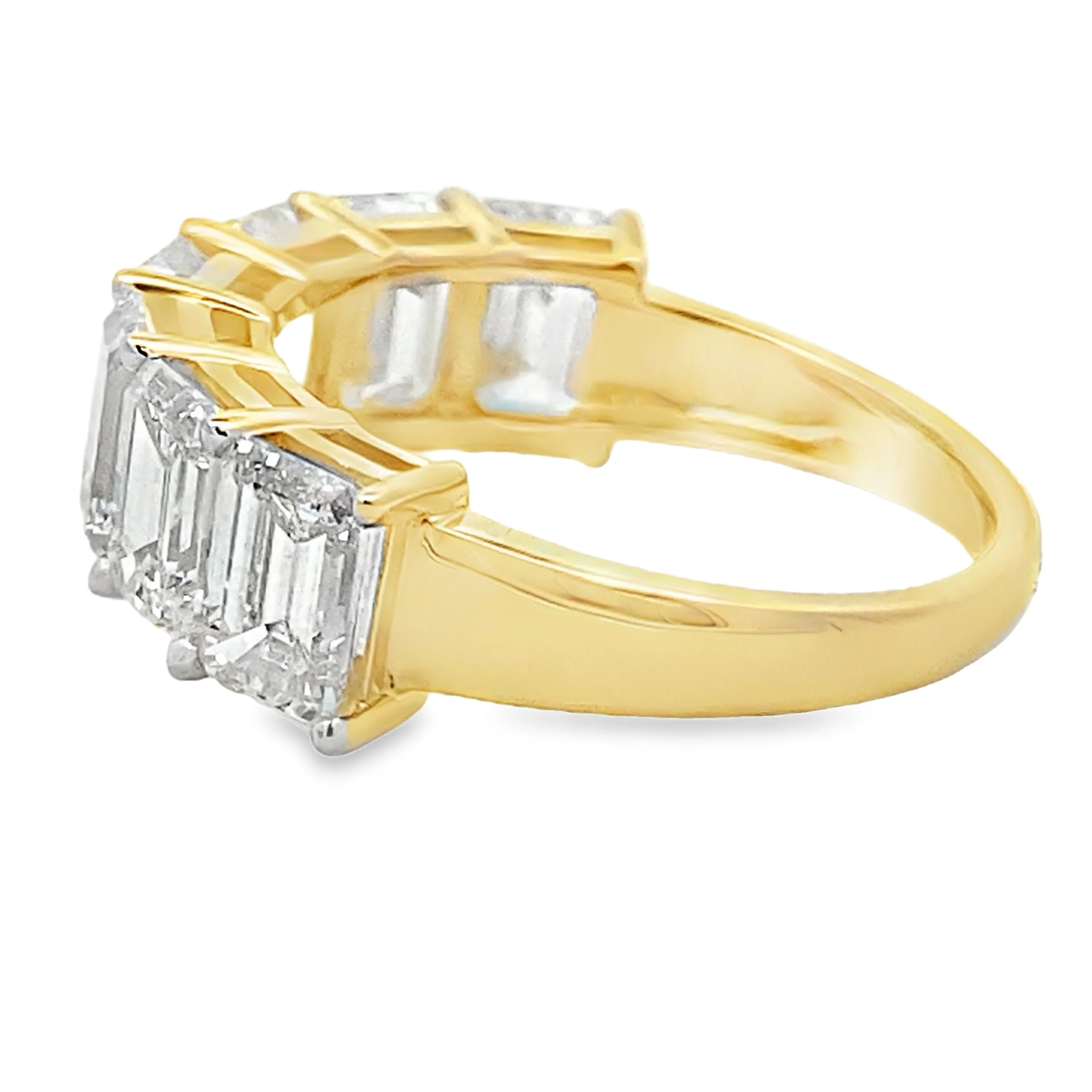 Lab Grown Diamond Fashion band rings 14KT Yellow Gold - Image 2